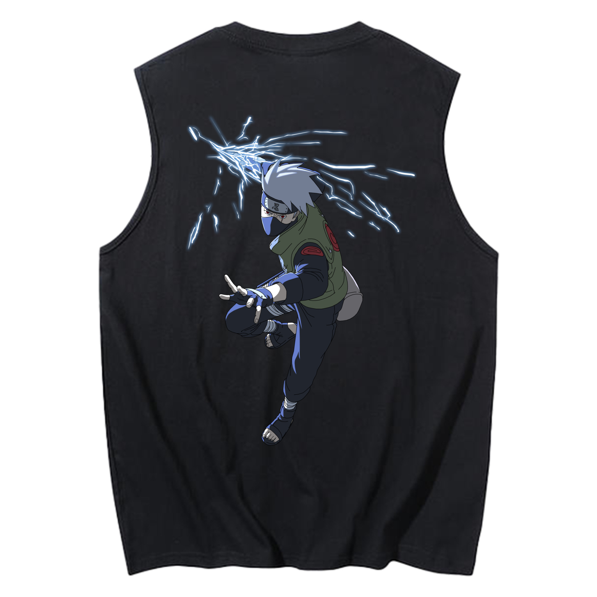 （画像用） NARUTO -ナルト- はたけ カカシ Hatake Kakashi コットン100％タンクトップ（背面プリント）