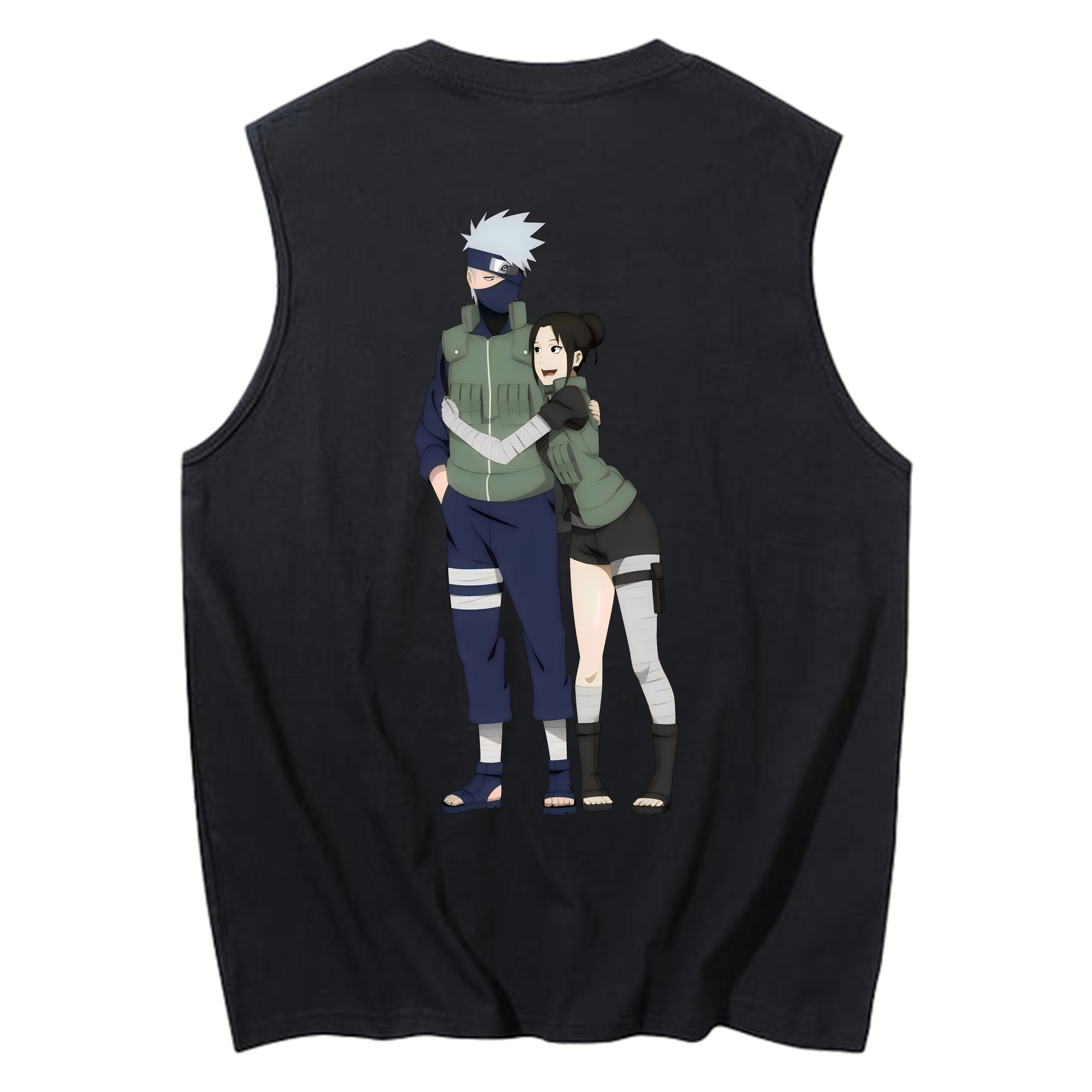 （画像用） NARUTO -ナルト- はたけ カカシ Hatake Kakashi コットン100％タンクトップ（背面プリント）