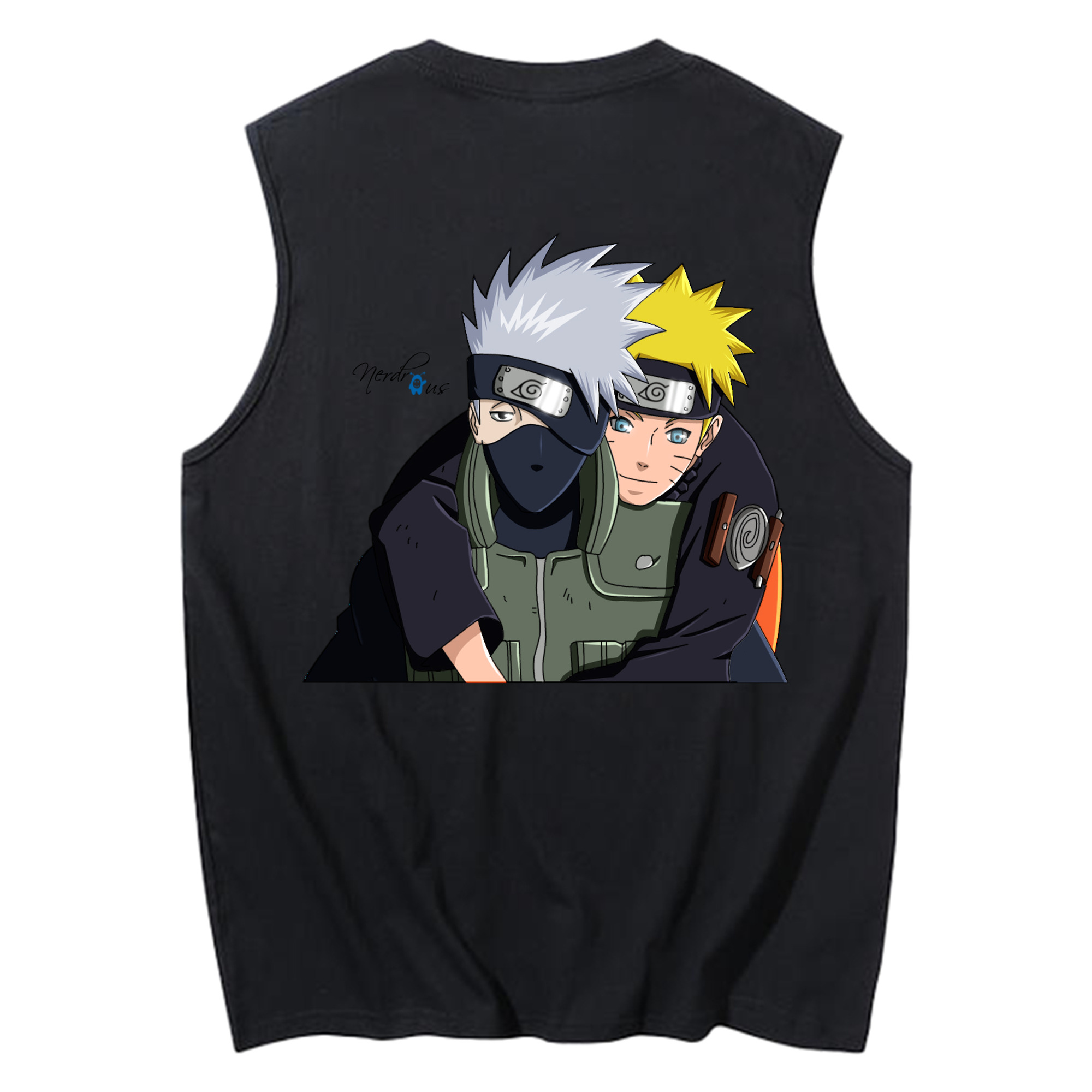 （画像用） NARUTO -ナルト- はたけ カカシ Hatake Kakashi コットン100％タンクトップ（背面プリント）