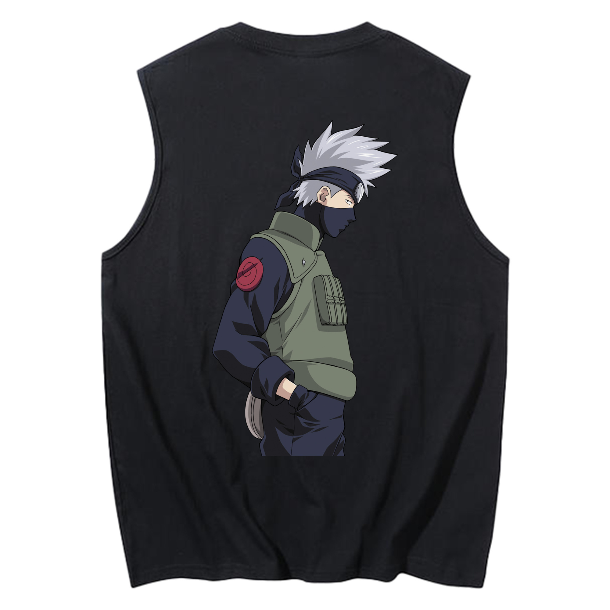（画像用） NARUTO -ナルト- はたけ カカシ Hatake Kakashi コットン100％タンクトップ（背面プリント）
