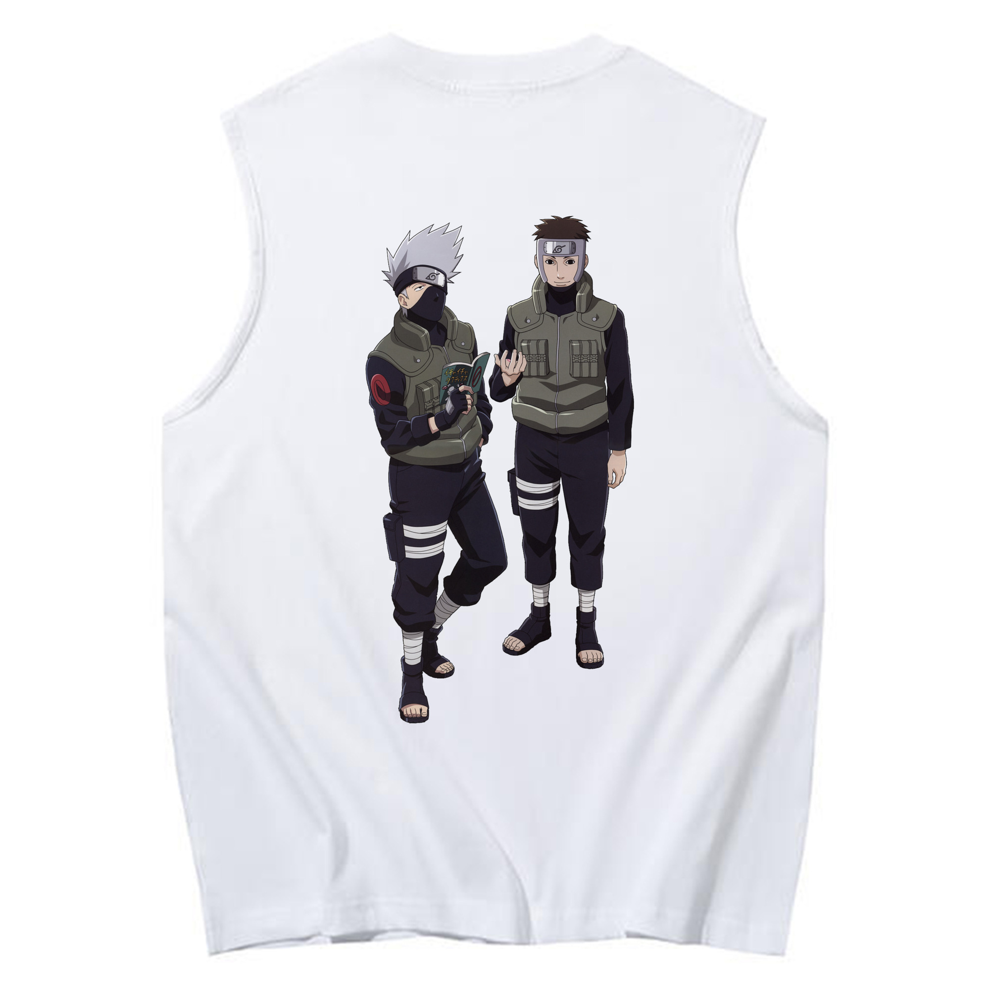 （画像用） NARUTO -ナルト- はたけ カカシ Hatake Kakashi コットン100％タンクトップ（背面プリント）