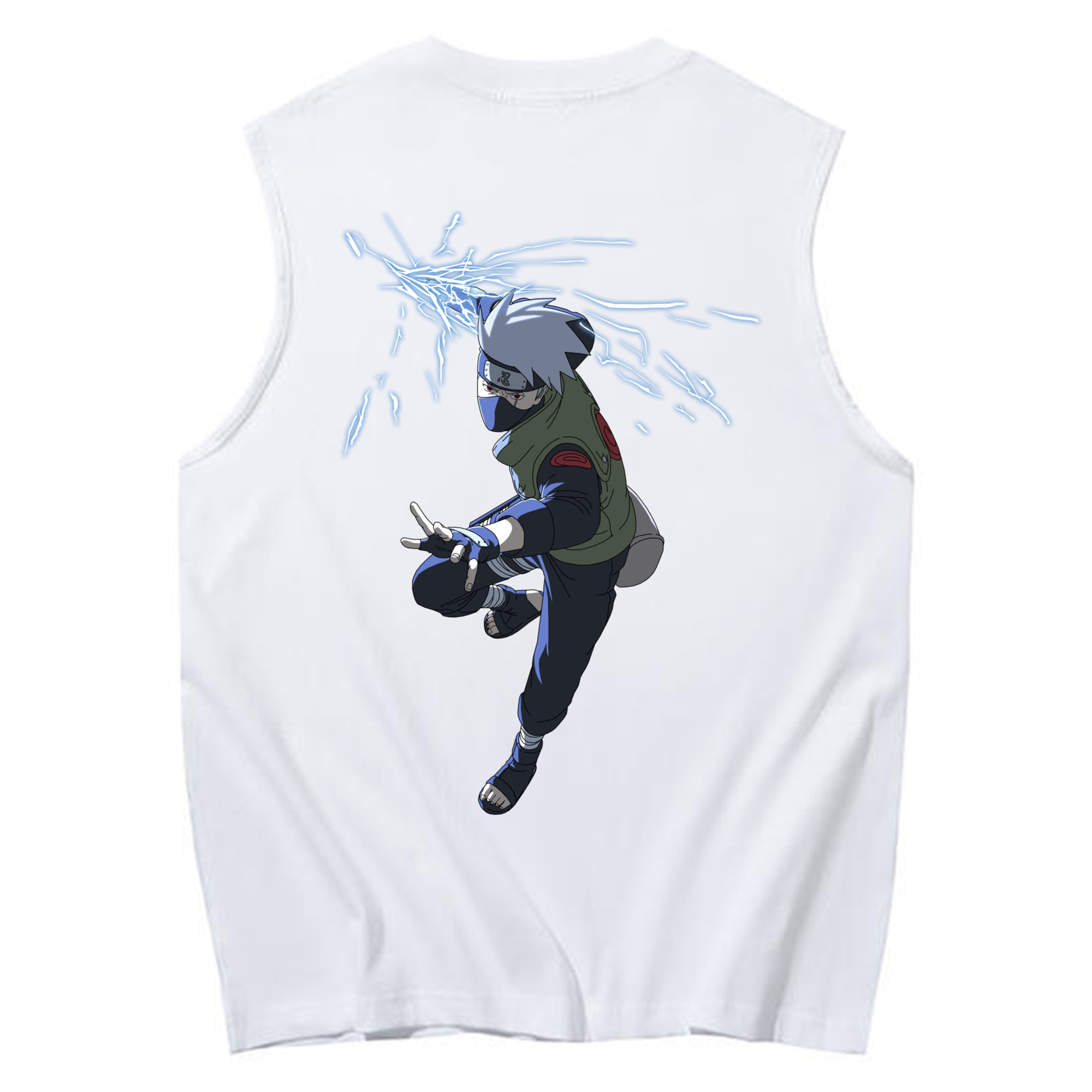 （画像用） NARUTO -ナルト- はたけ カカシ Hatake Kakashi コットン100％タンクトップ（背面プリント）
