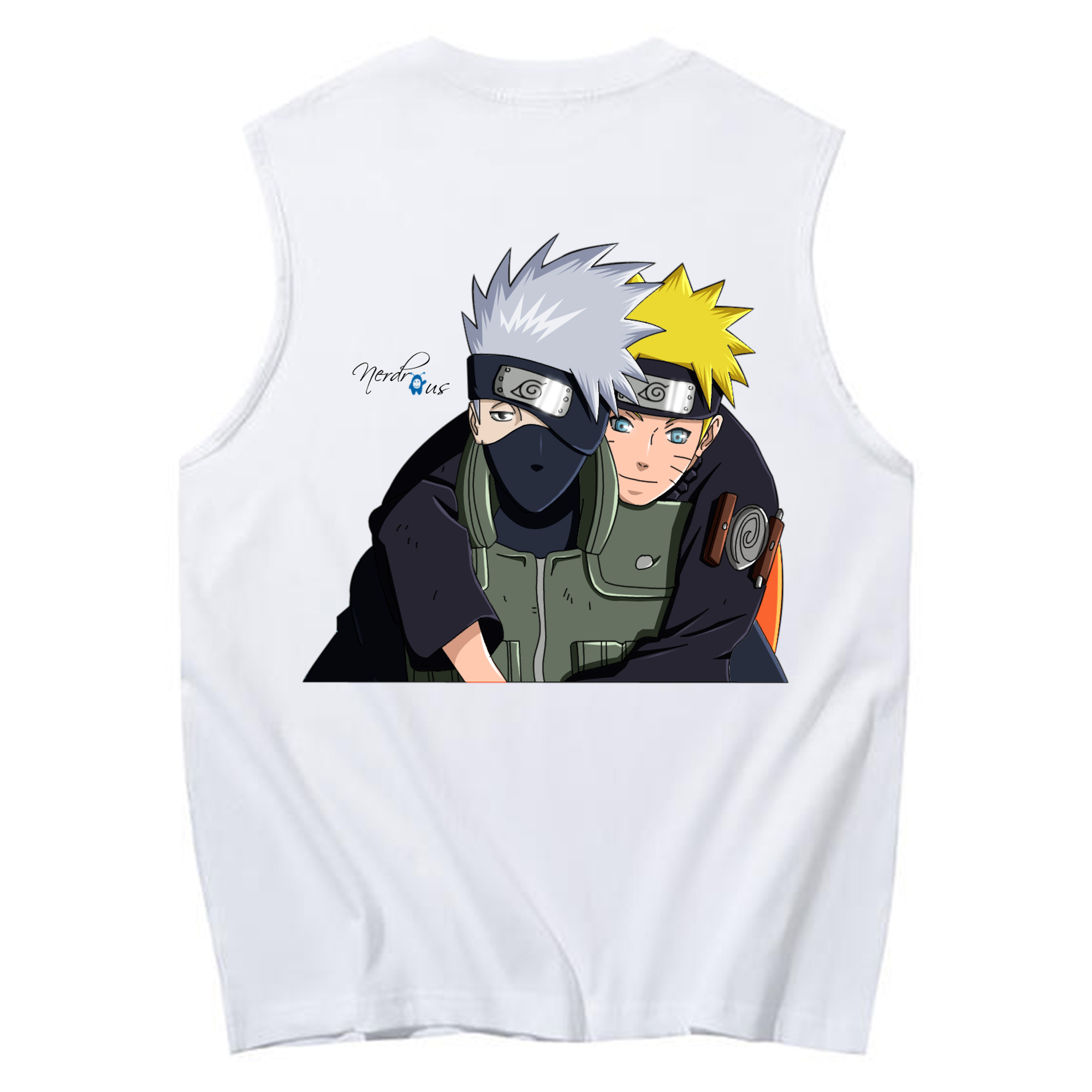 （画像用） NARUTO -ナルト- はたけ カカシ Hatake Kakashi コットン100％タンクトップ（背面プリント）