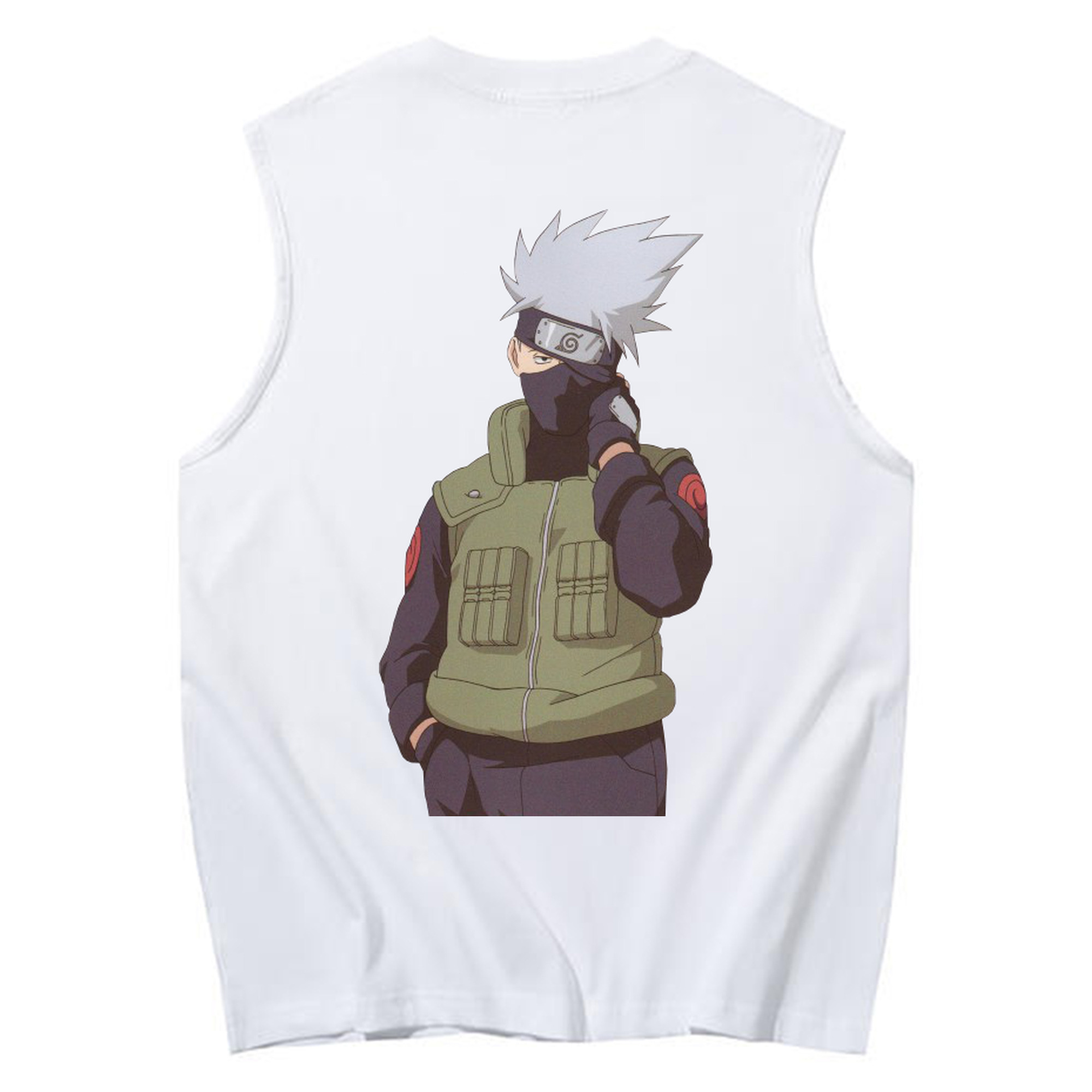 （画像用） NARUTO -ナルト- はたけ カカシ Hatake Kakashi コットン100％タンクトップ（背面プリント）