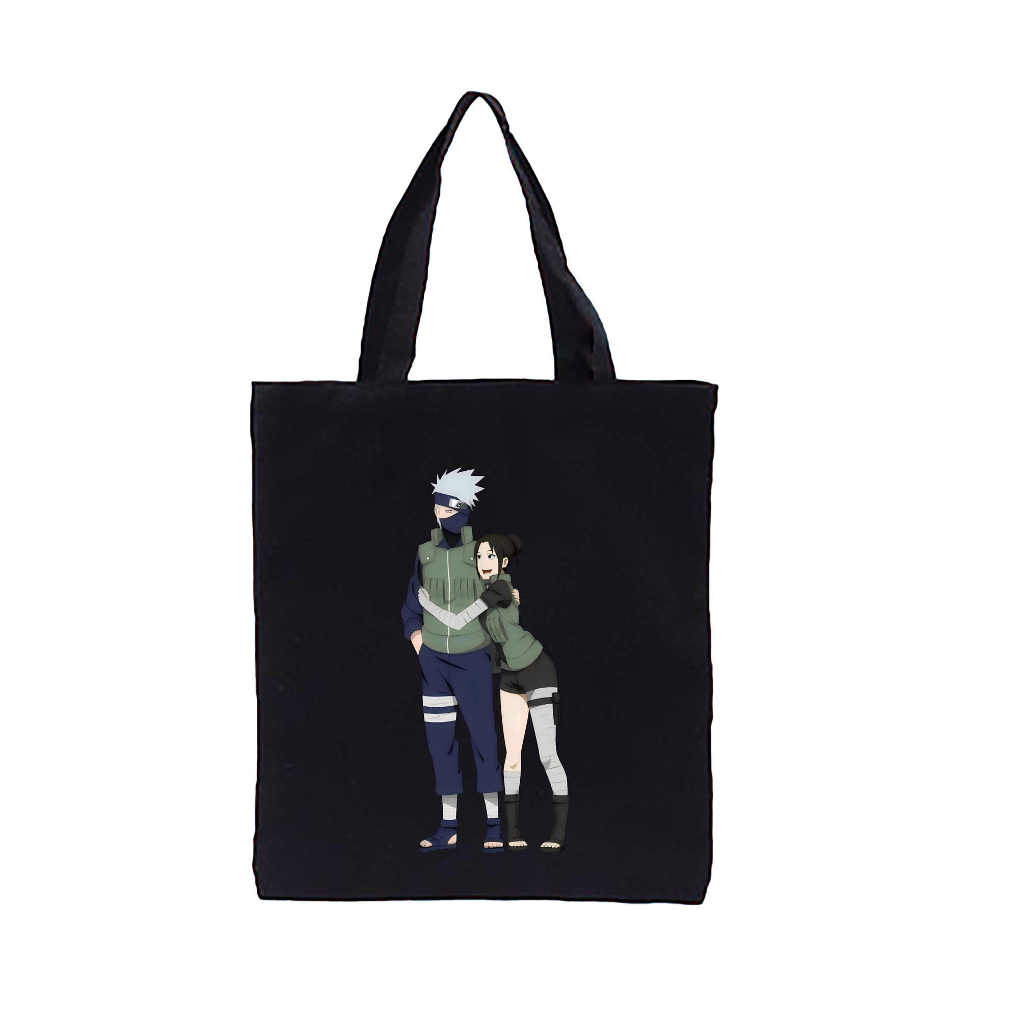 （画像用） NARUTO -ナルト- はたけ カカシ Hatake Kakashi 縦型キャンバス生地手提げバッグ　トートバッグ
