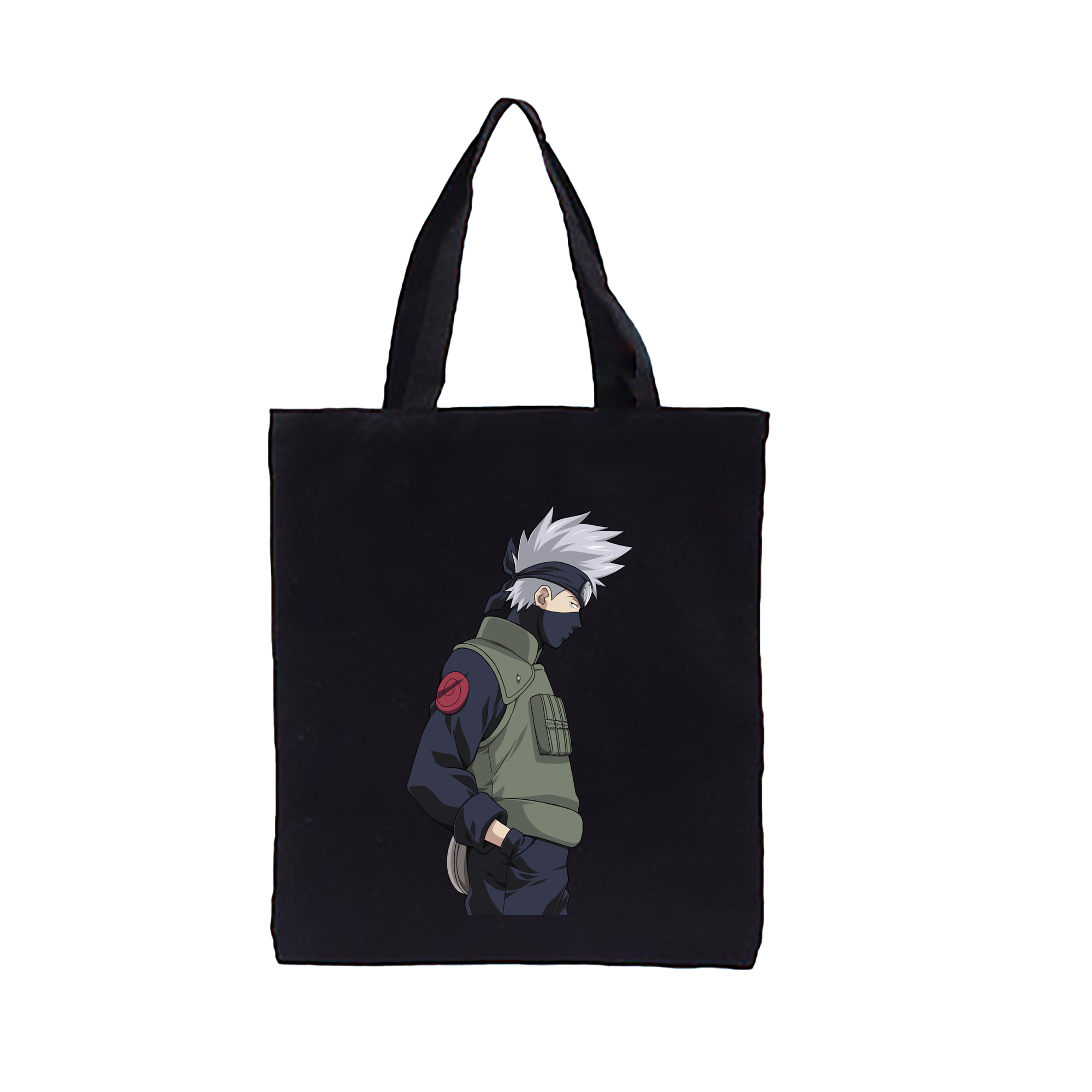 （画像用） NARUTO -ナルト- はたけ カカシ Hatake Kakashi 縦型キャンバス生地手提げバッグ　トートバッグ