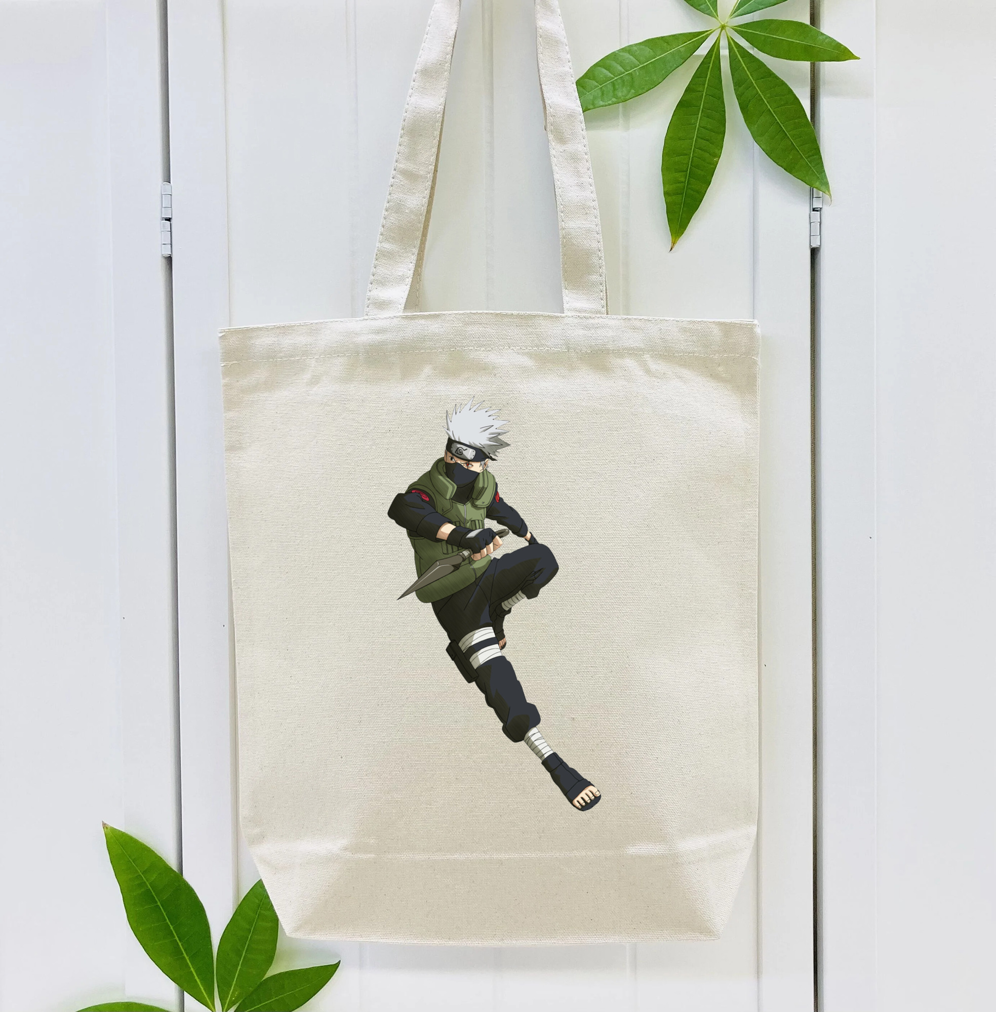 NARUTO -ナルト- はたけ カカシ Hatake Kakashi 縦型キャンバス生地手提げバッグ　トートバッグ