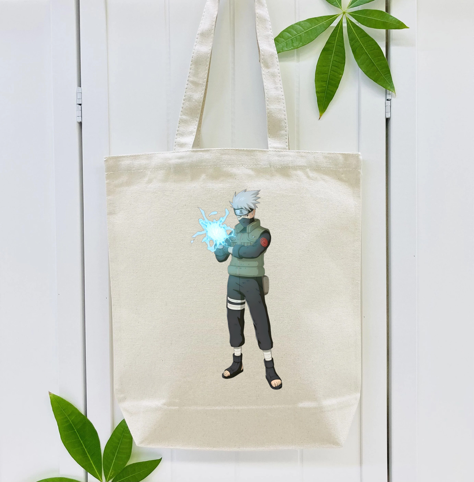 NARUTO -ナルト- はたけ カカシ Hatake Kakashi 縦型キャンバス生地手提げバッグ　トートバッグ