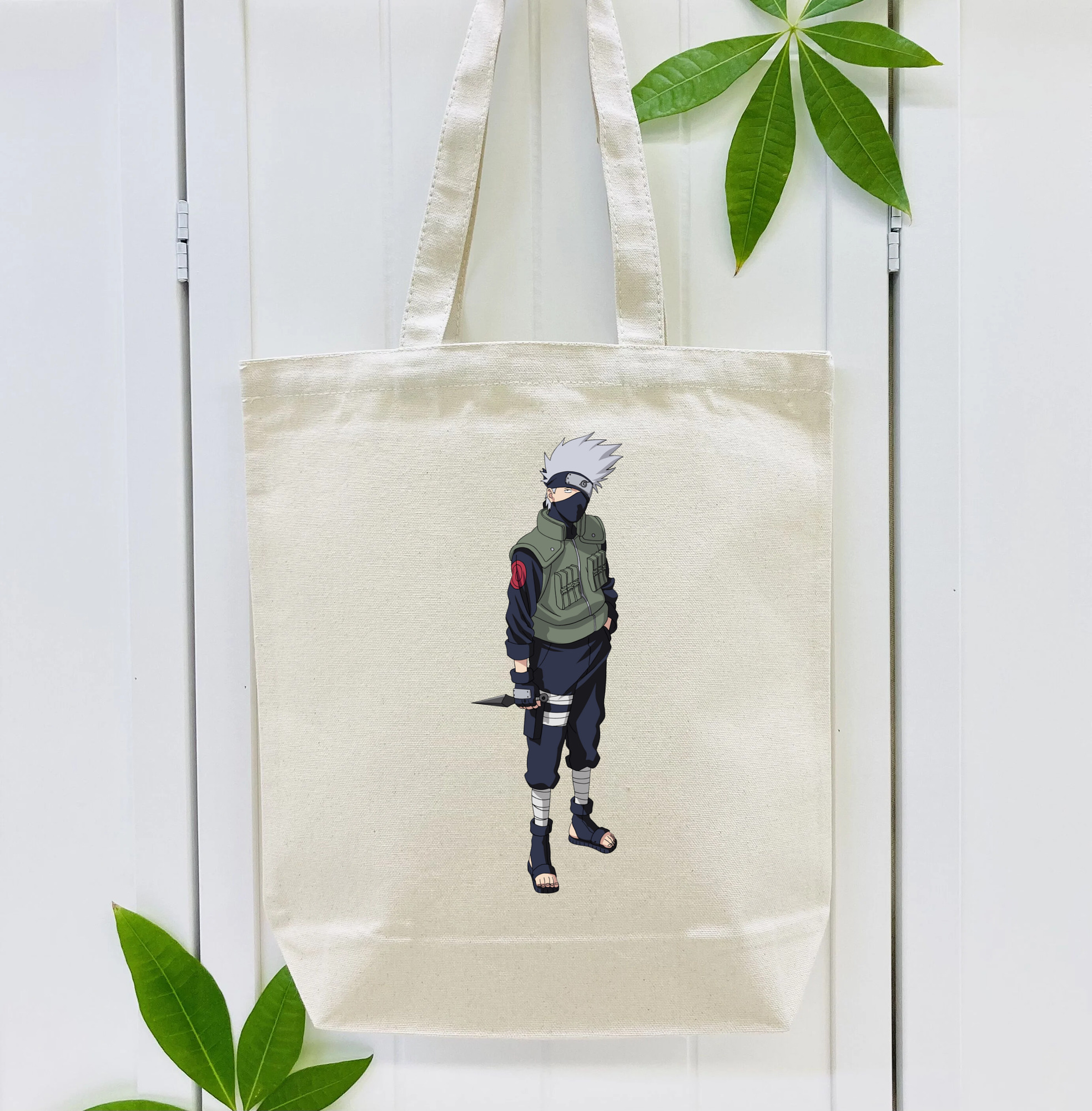 NARUTO -ナルト- はたけ カカシ Hatake Kakashi 縦型キャンバス生地手提げバッグ　トートバッグ
