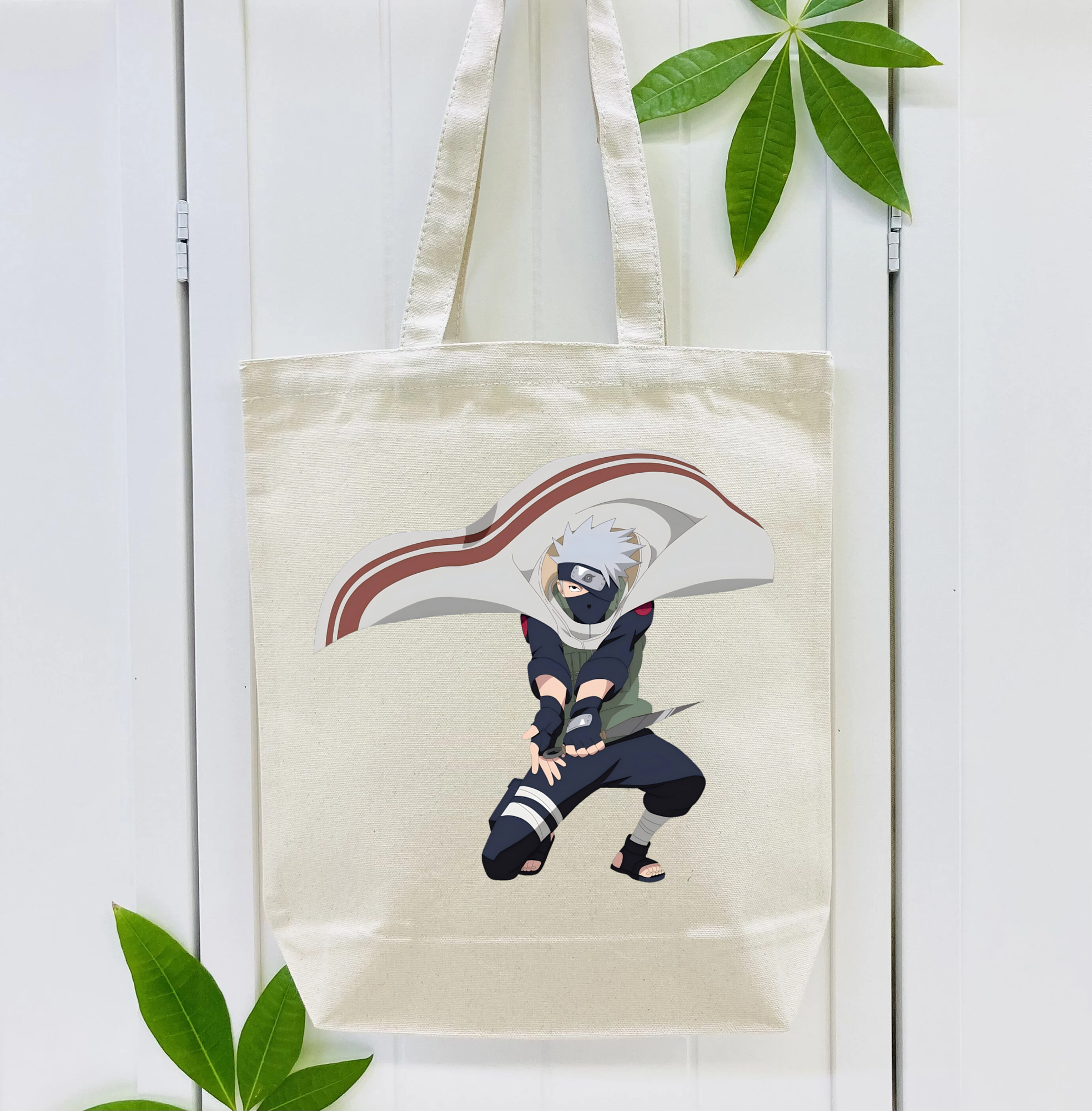 NARUTO -ナルト- はたけ カカシ Hatake Kakashi 縦型キャンバス生地手提げバッグ　トートバッグ