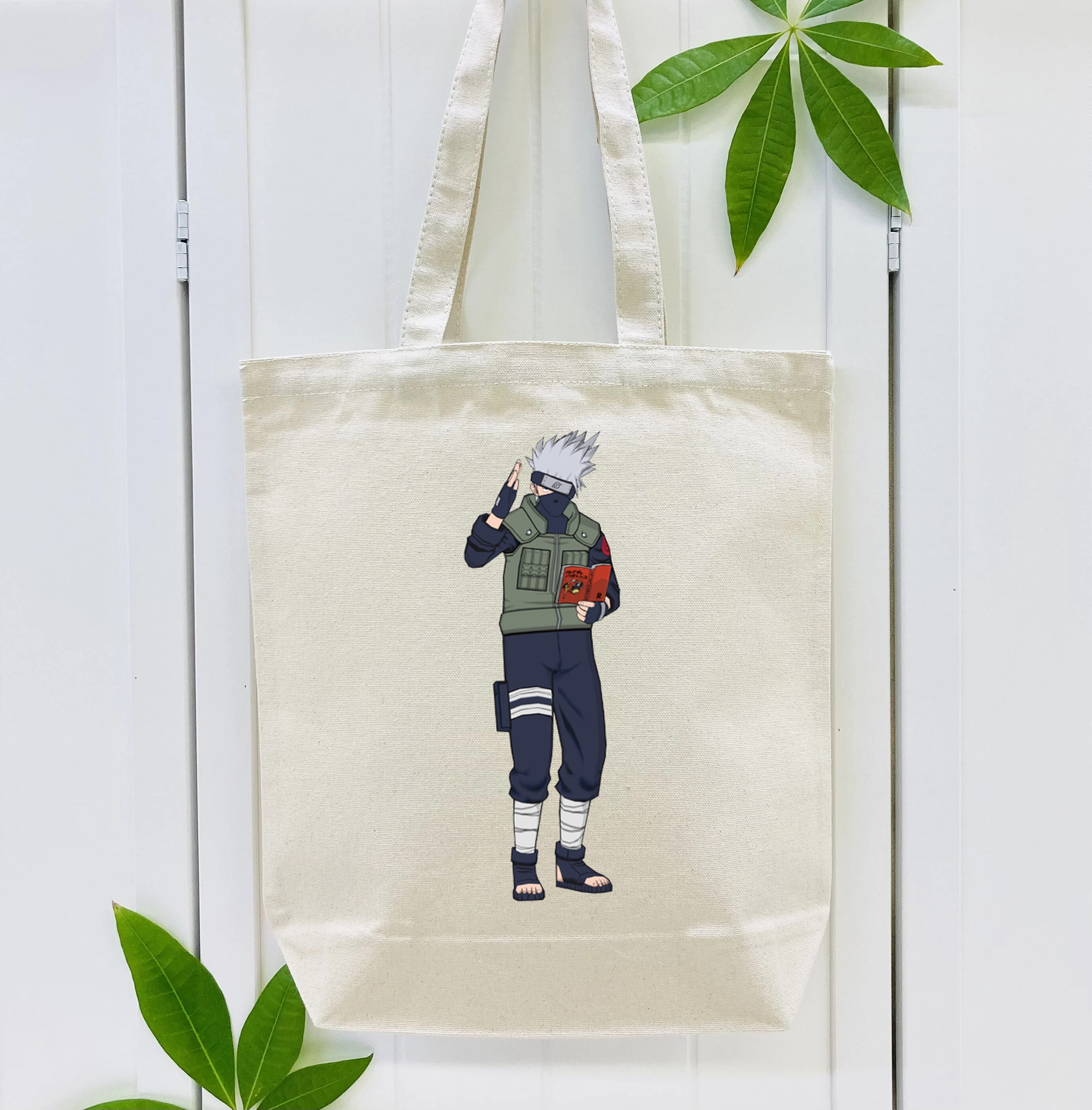 NARUTO -ナルト- はたけ カカシ Hatake Kakashi 縦型キャンバス生地手提げバッグ　トートバッグ