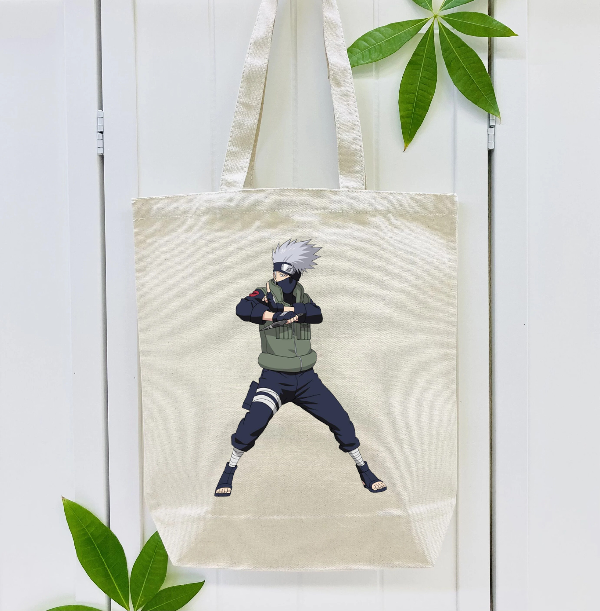 NARUTO -ナルト- はたけ カカシ Hatake Kakashi 縦型キャンバス生地手提げバッグ　トートバッグ