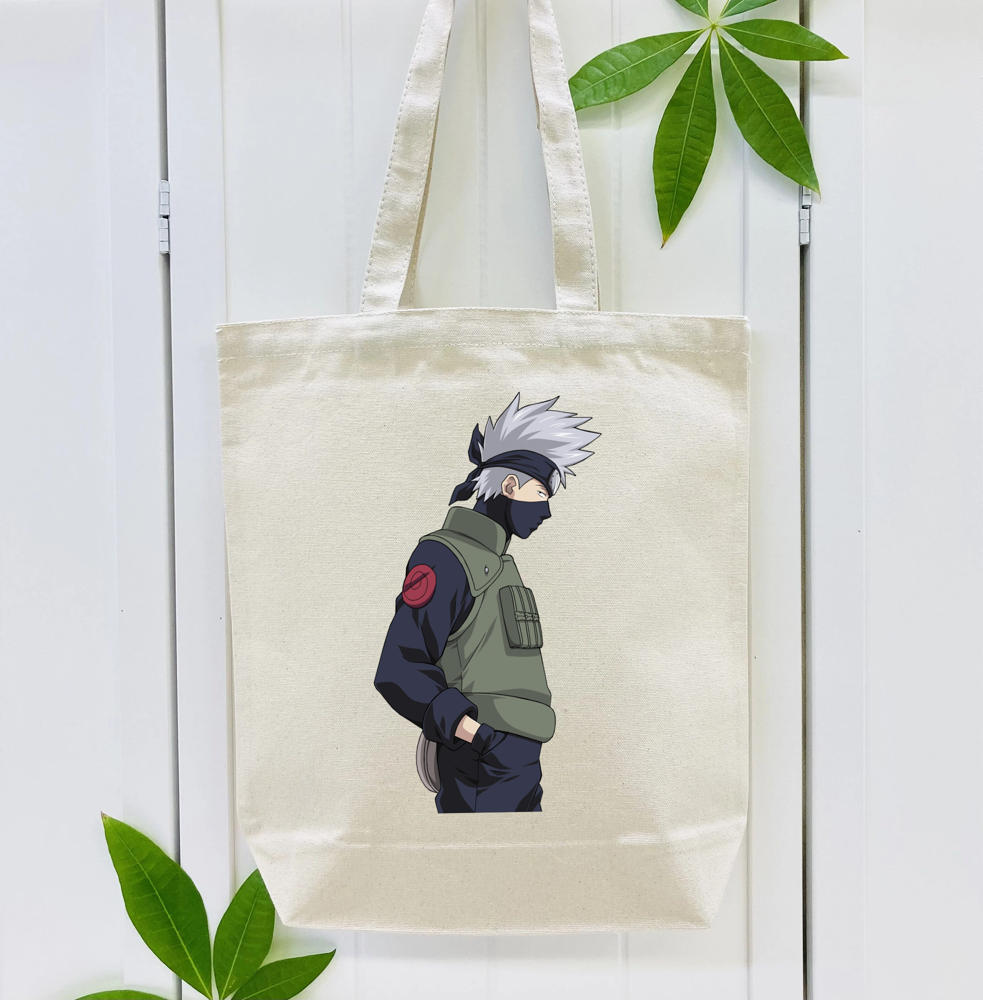 NARUTO -ナルト- はたけ カカシ Hatake Kakashi 縦型キャンバス生地手提げバッグ　トートバッグ