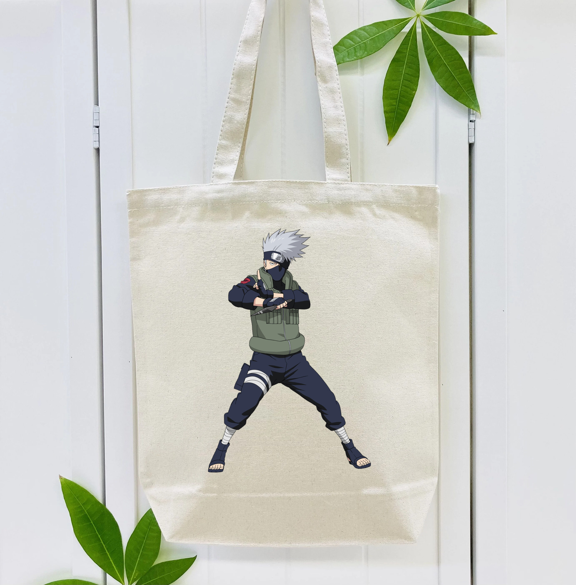 NARUTO -ナルト- はたけ カカシ Hatake Kakashi 縦型キャンバス生地手提げバッグ　トートバッグ