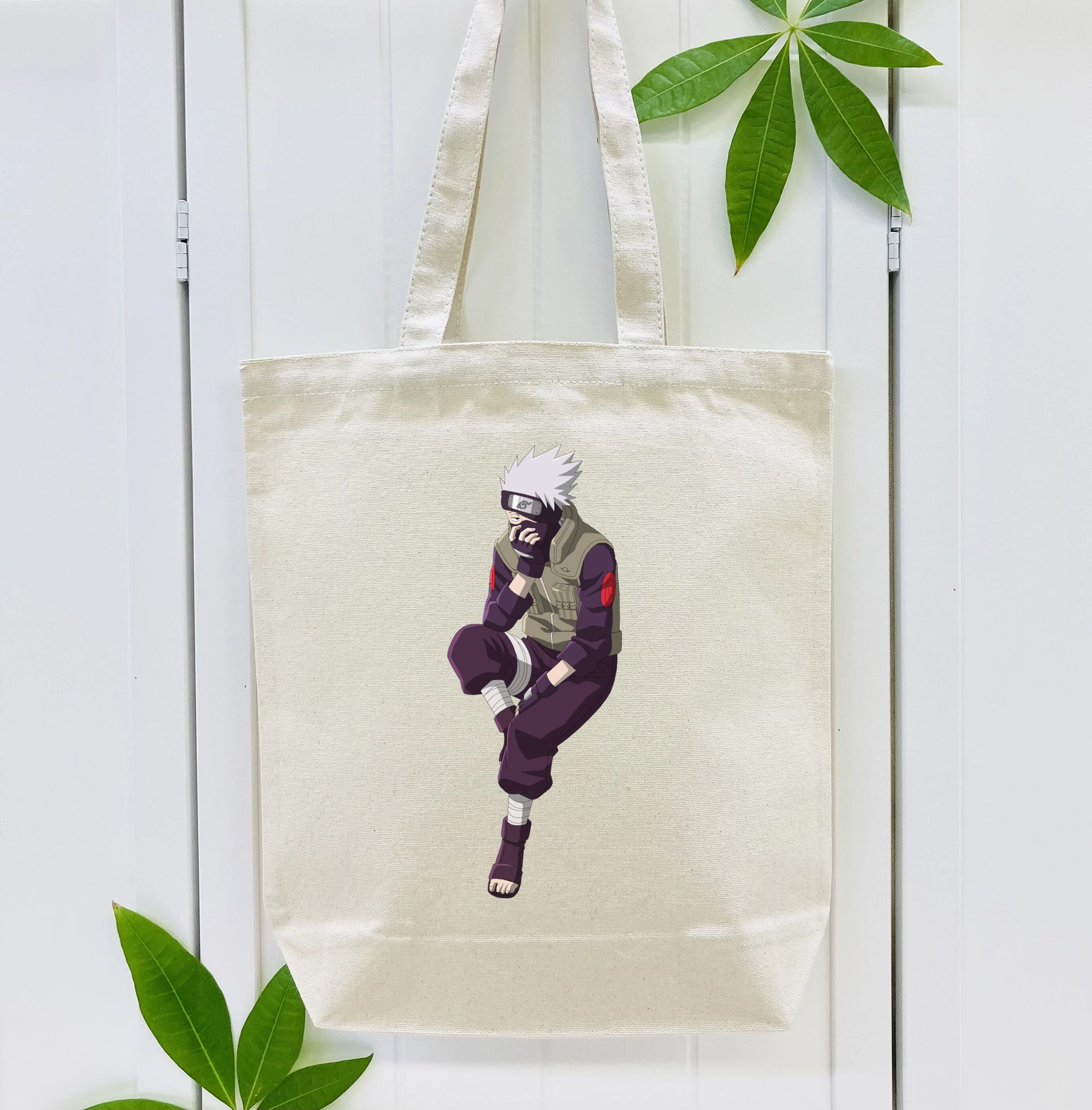 NARUTO -ナルト- はたけ カカシ Hatake Kakashi 縦型キャンバス生地手提げバッグ　トートバッグ