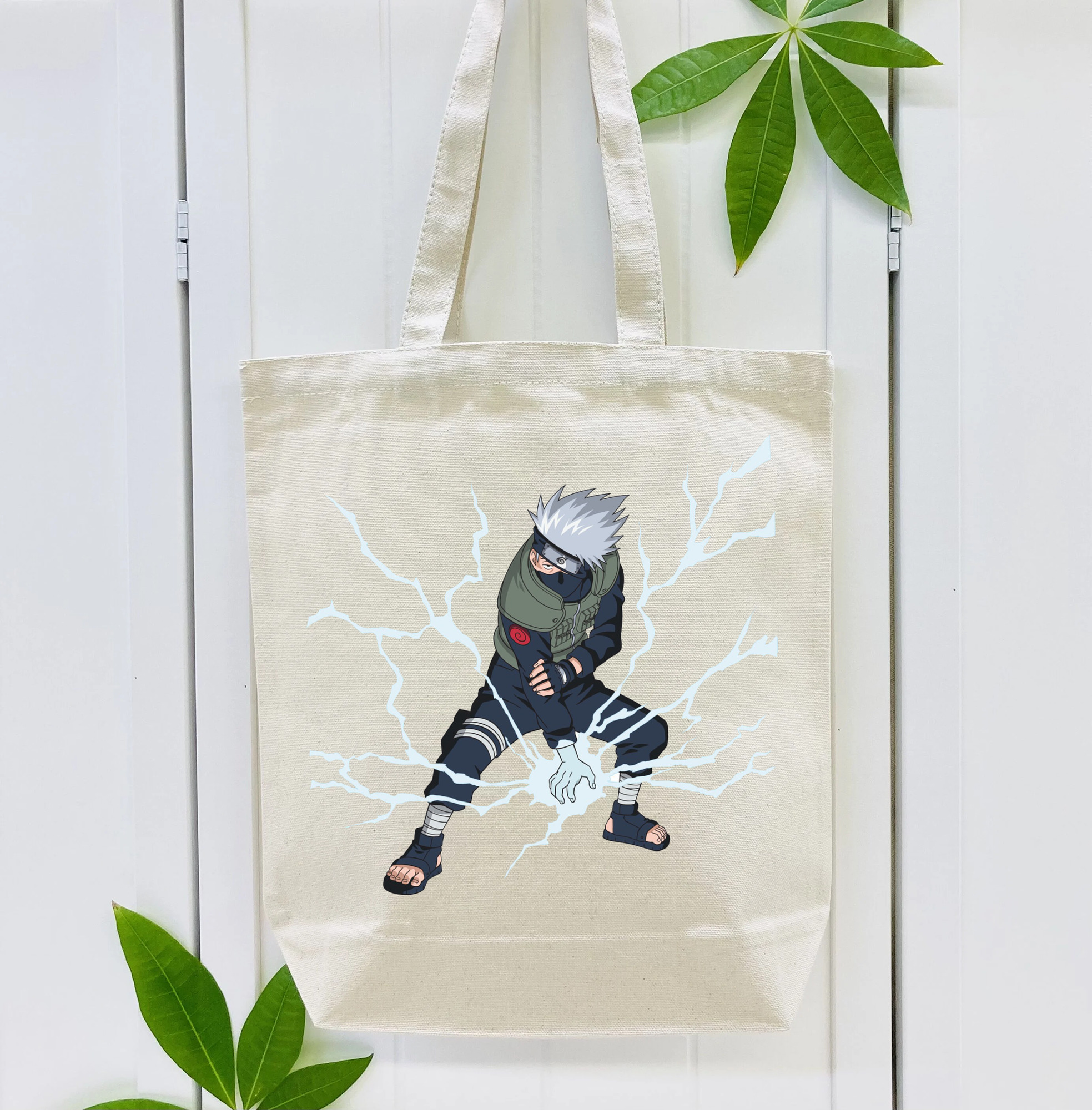 NARUTO -ナルト- はたけ カカシ Hatake Kakashi 縦型キャンバス生地手提げバッグ　トートバッグ