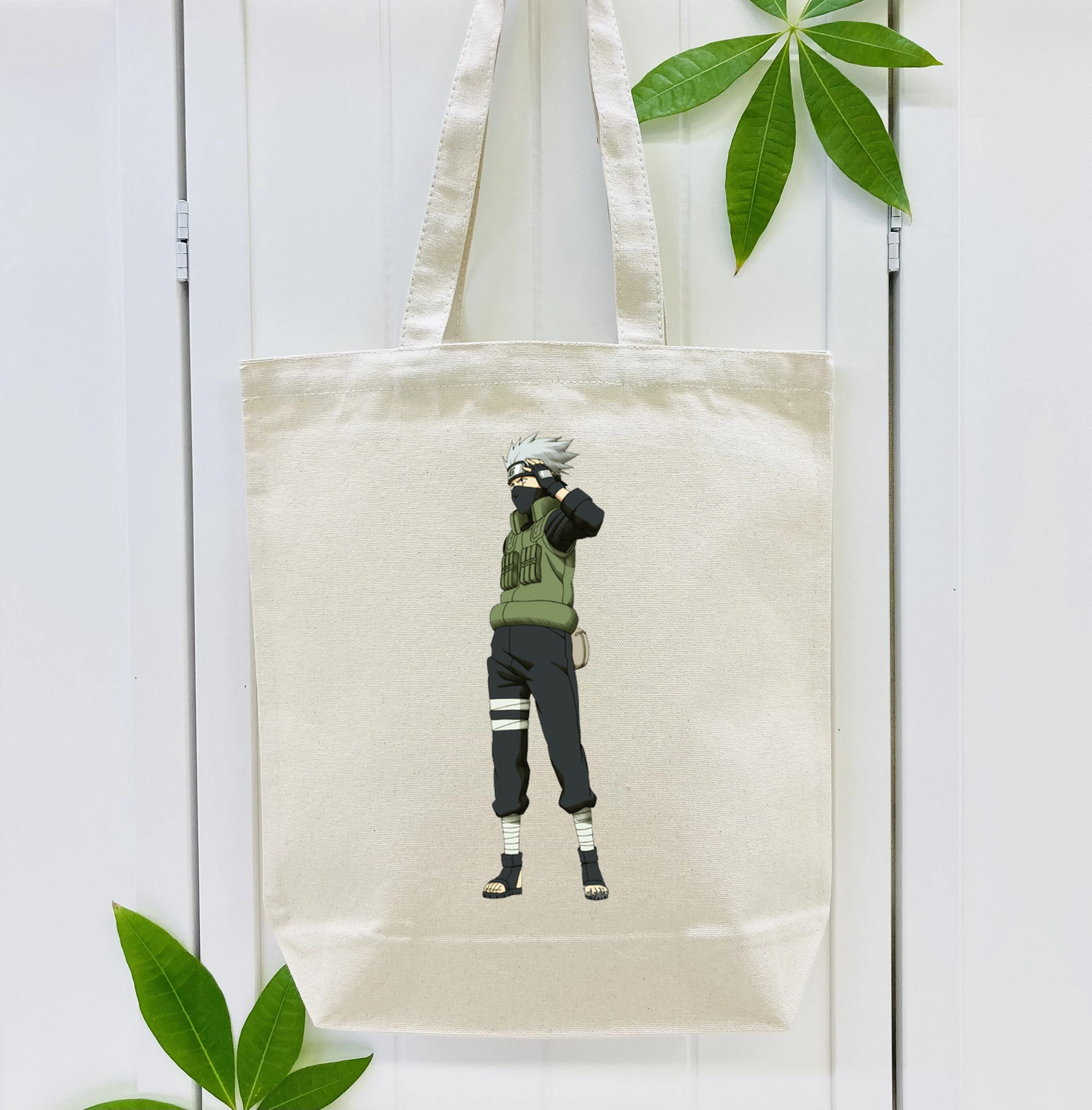 NARUTO -ナルト- はたけ カカシ Hatake Kakashi 縦型キャンバス生地手提げバッグ　トートバッグ