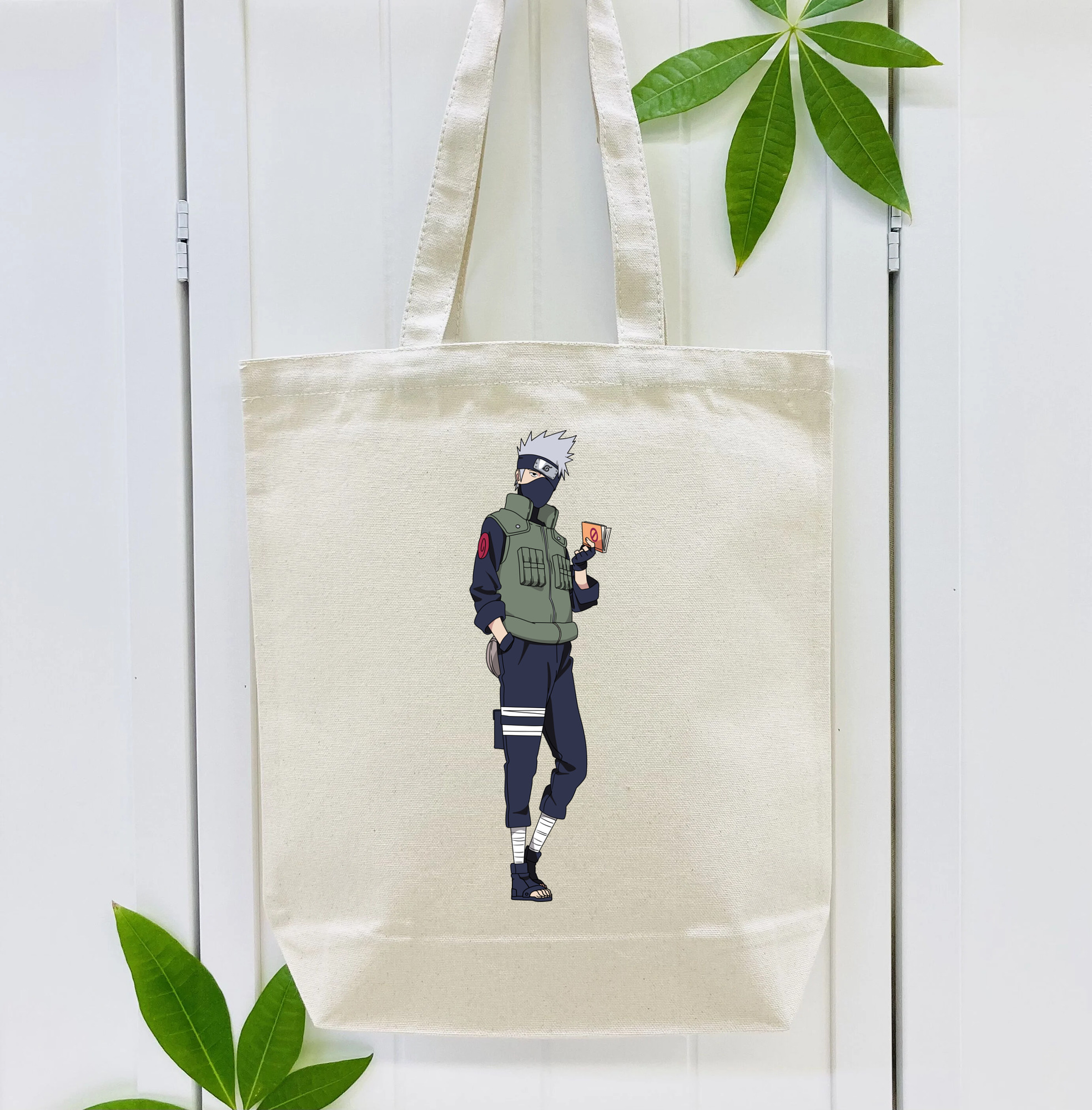 NARUTO -ナルト- はたけ カカシ Hatake Kakashi 縦型キャンバス生地手提げバッグ　トートバッグ