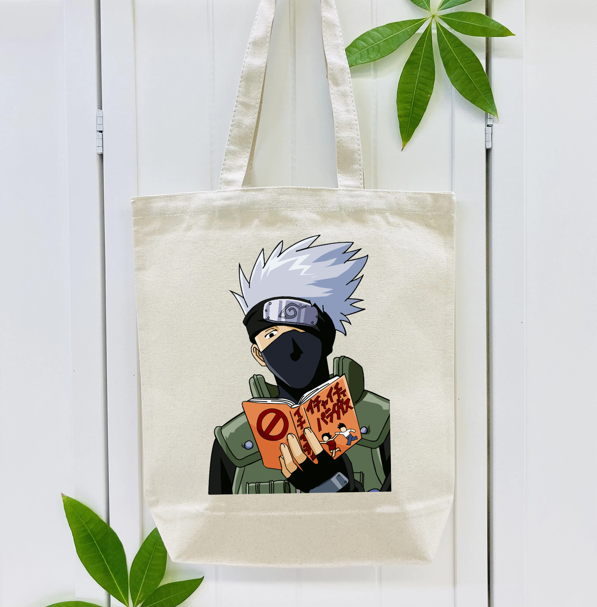 NARUTO -ナルト- はたけ カカシ Hatake Kakashi 縦型キャンバス生地手提げバッグ　トートバッグ