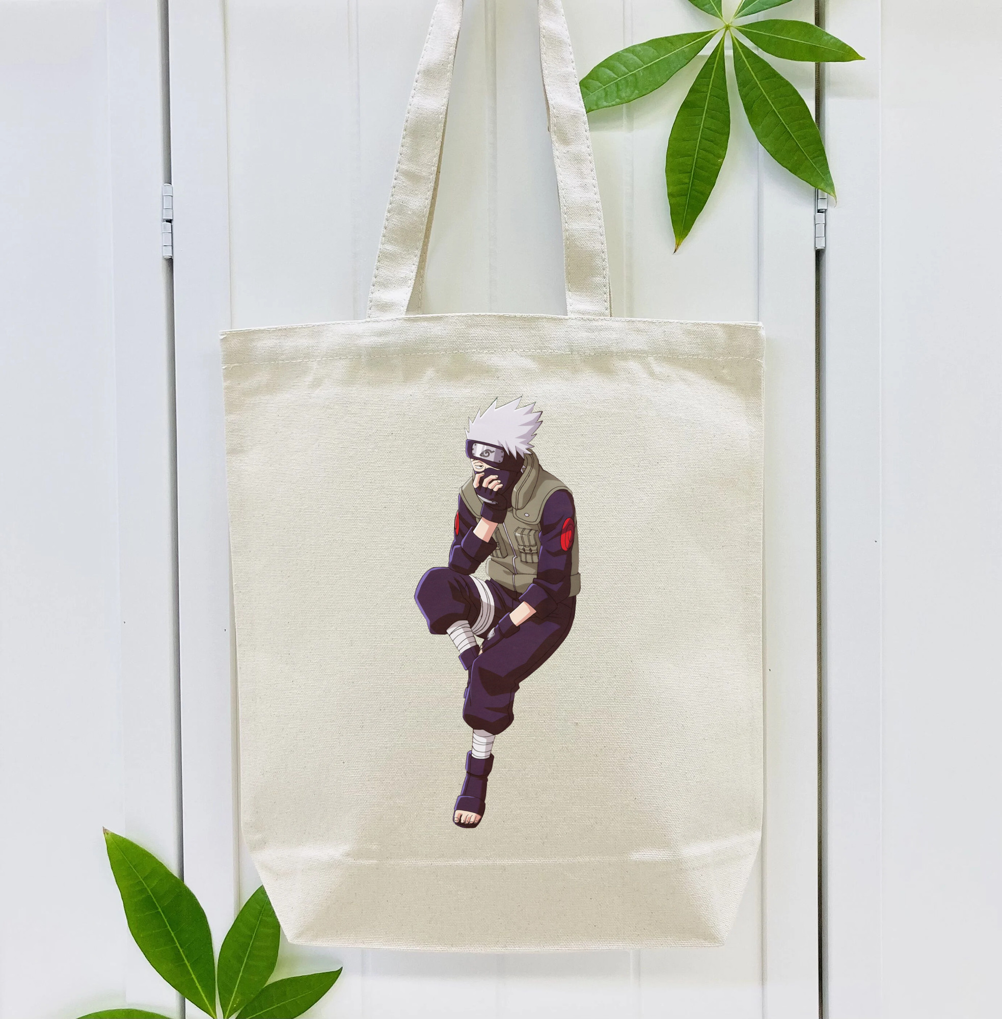 NARUTO -ナルト- はたけ カカシ Hatake Kakashi 縦型キャンバス生地手提げバッグ　トートバッグ