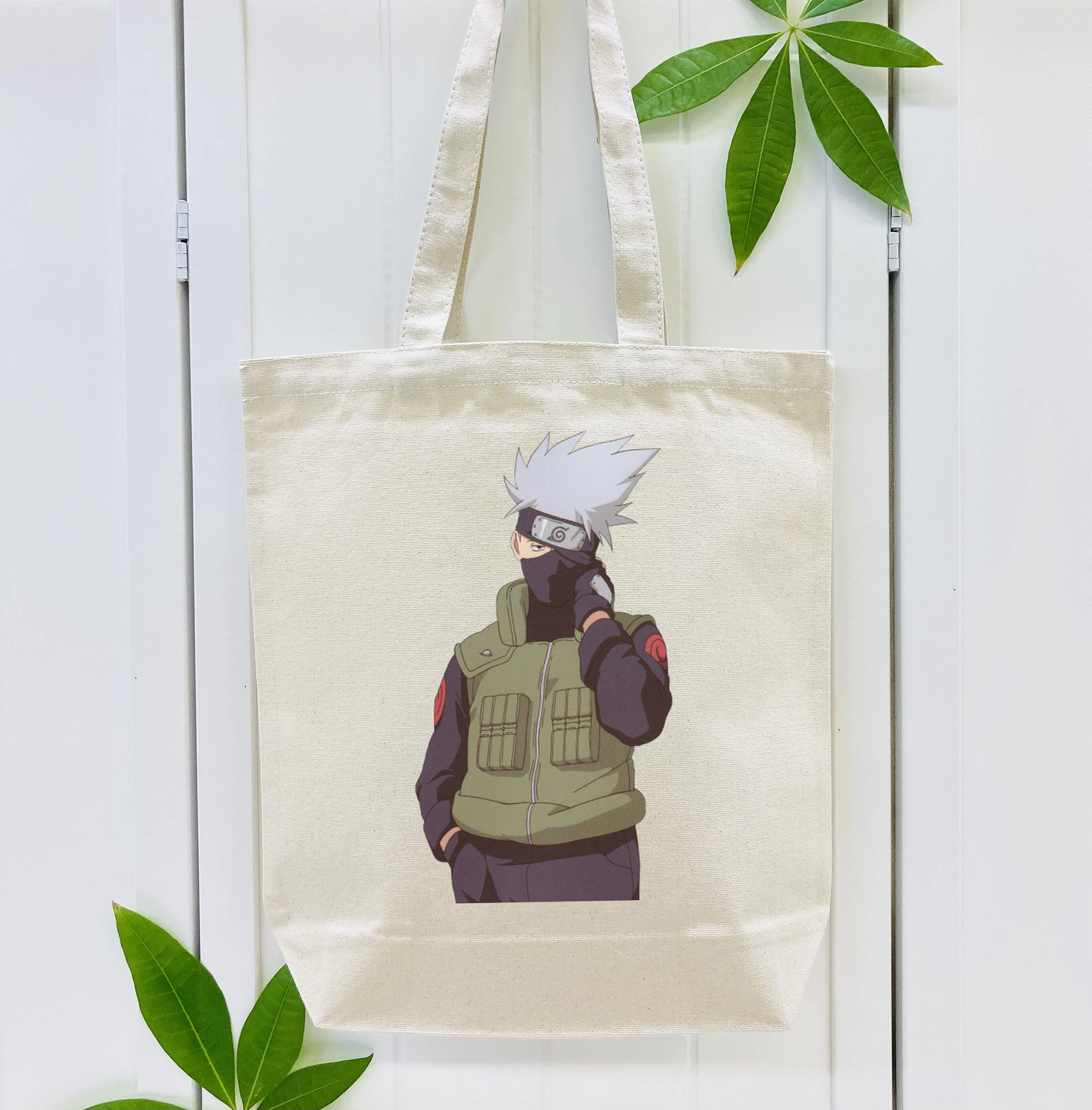 NARUTO -ナルト- はたけ カカシ Hatake Kakashi 縦型キャンバス生地手提げバッグ　トートバッグ