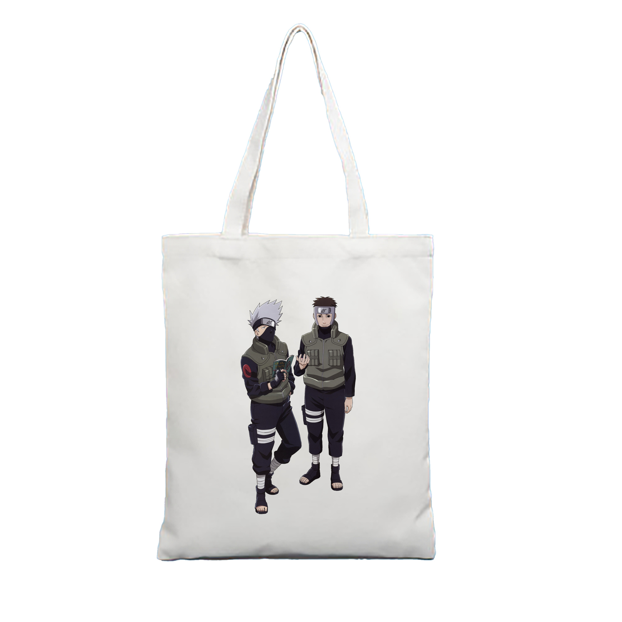 （画像用） NARUTO -ナルト- はたけ カカシ Hatake Kakashi 縦型キャンバス生地手提げバッグ　トートバッグ