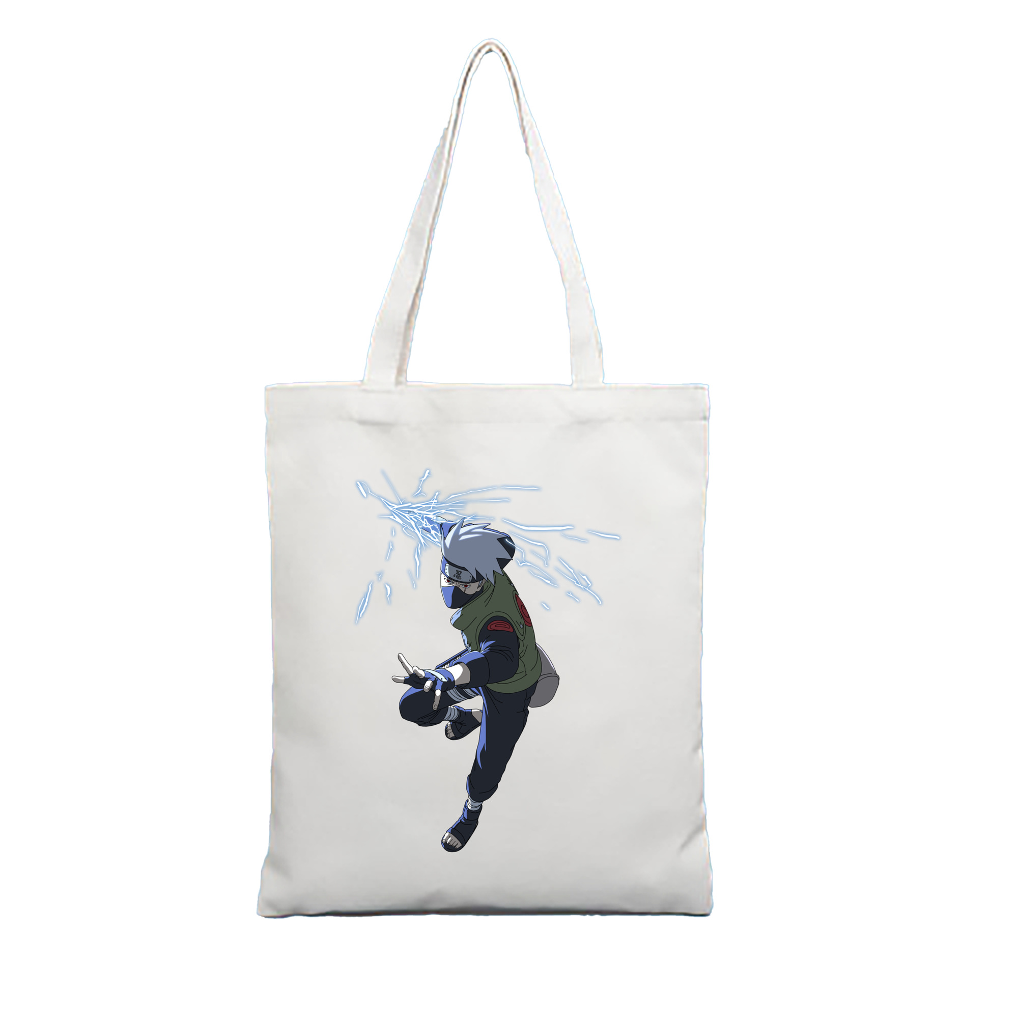 （画像用） NARUTO -ナルト- はたけ カカシ Hatake Kakashi 縦型キャンバス生地手提げバッグ　トートバッグ