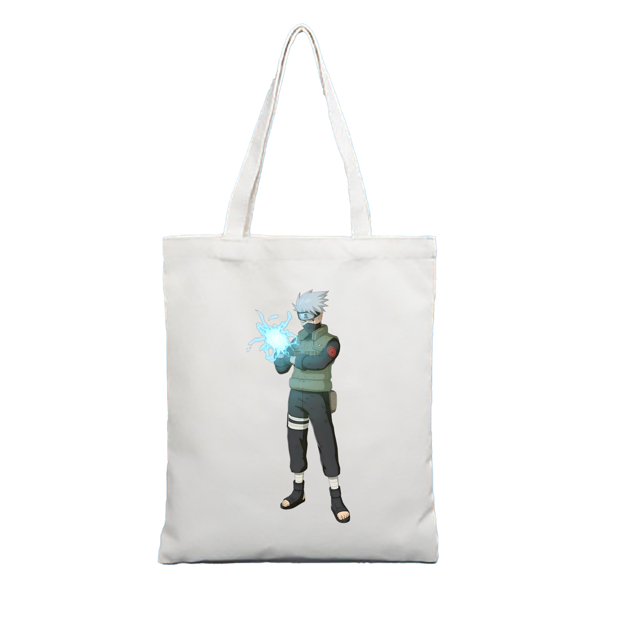 （画像用） NARUTO -ナルト- はたけ カカシ Hatake Kakashi 縦型キャンバス生地手提げバッグ　トートバッグ