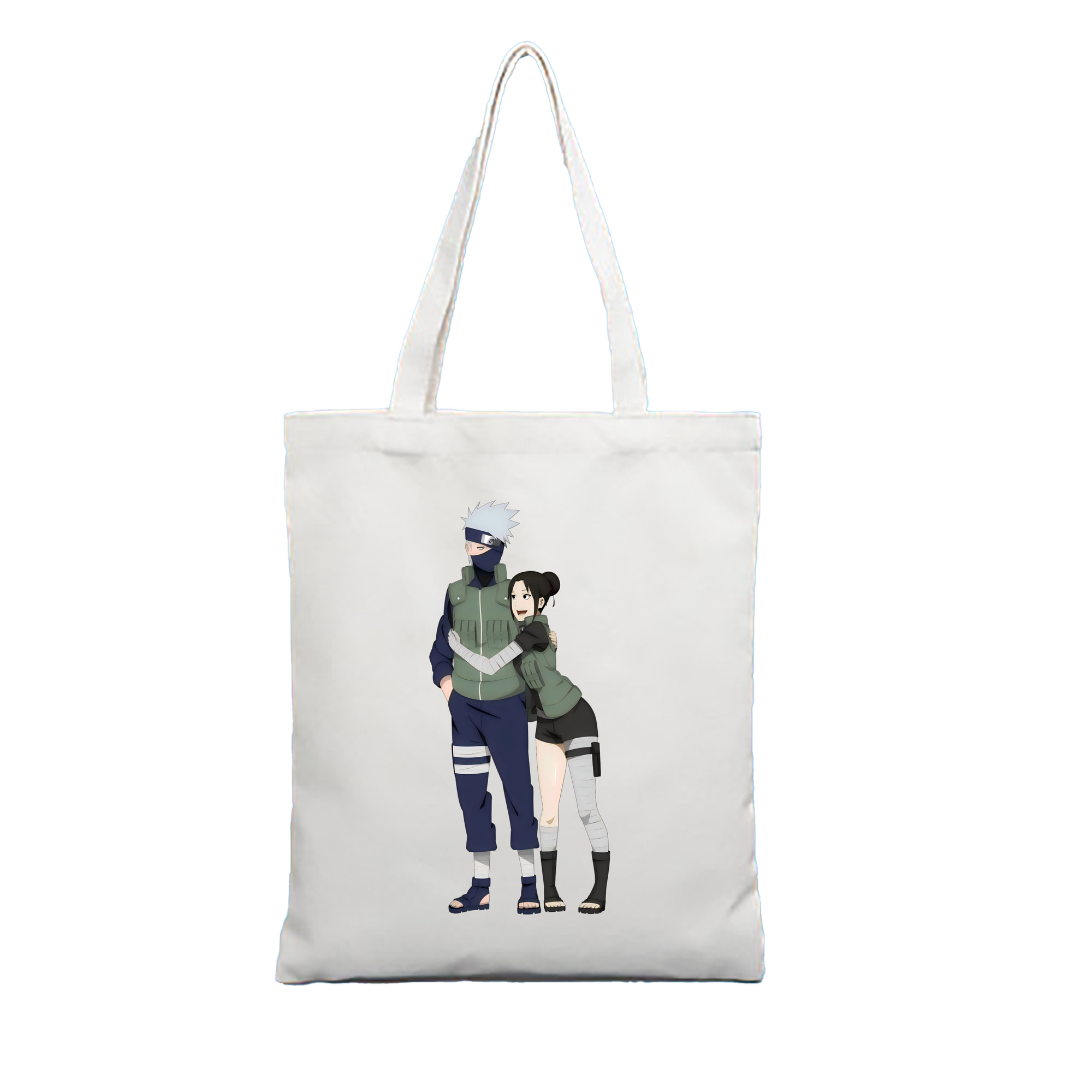 （画像用） NARUTO -ナルト- はたけ カカシ Hatake Kakashi 縦型キャンバス生地手提げバッグ　トートバッグ