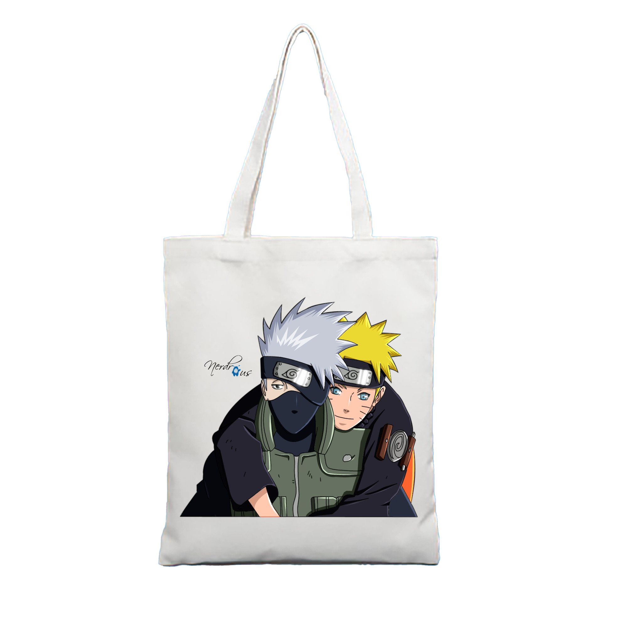 （画像用） NARUTO -ナルト- はたけ カカシ Hatake Kakashi 縦型キャンバス生地手提げバッグ　トートバッグ