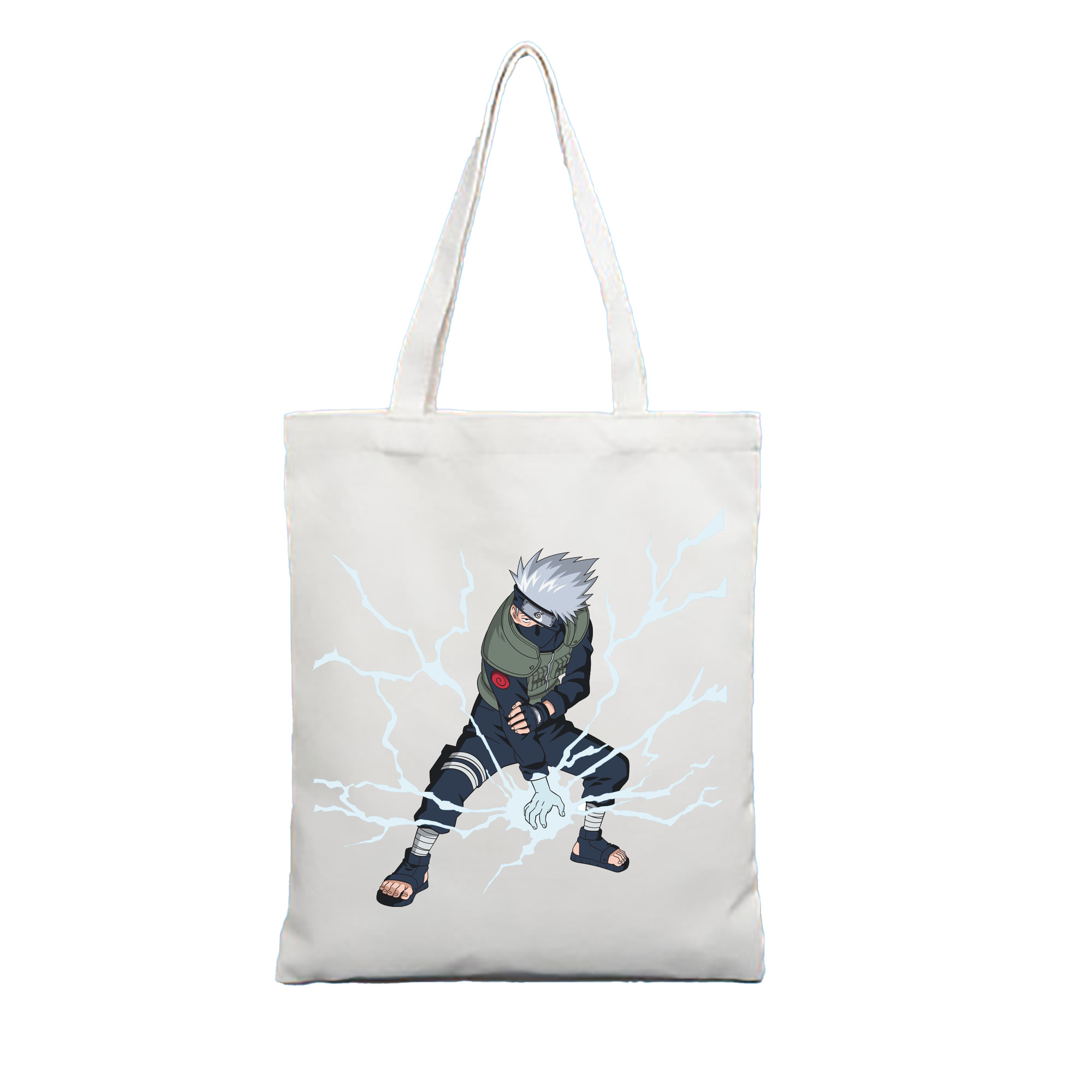 （画像用） NARUTO -ナルト- はたけ カカシ Hatake Kakashi 縦型キャンバス生地手提げバッグ　トートバッグ