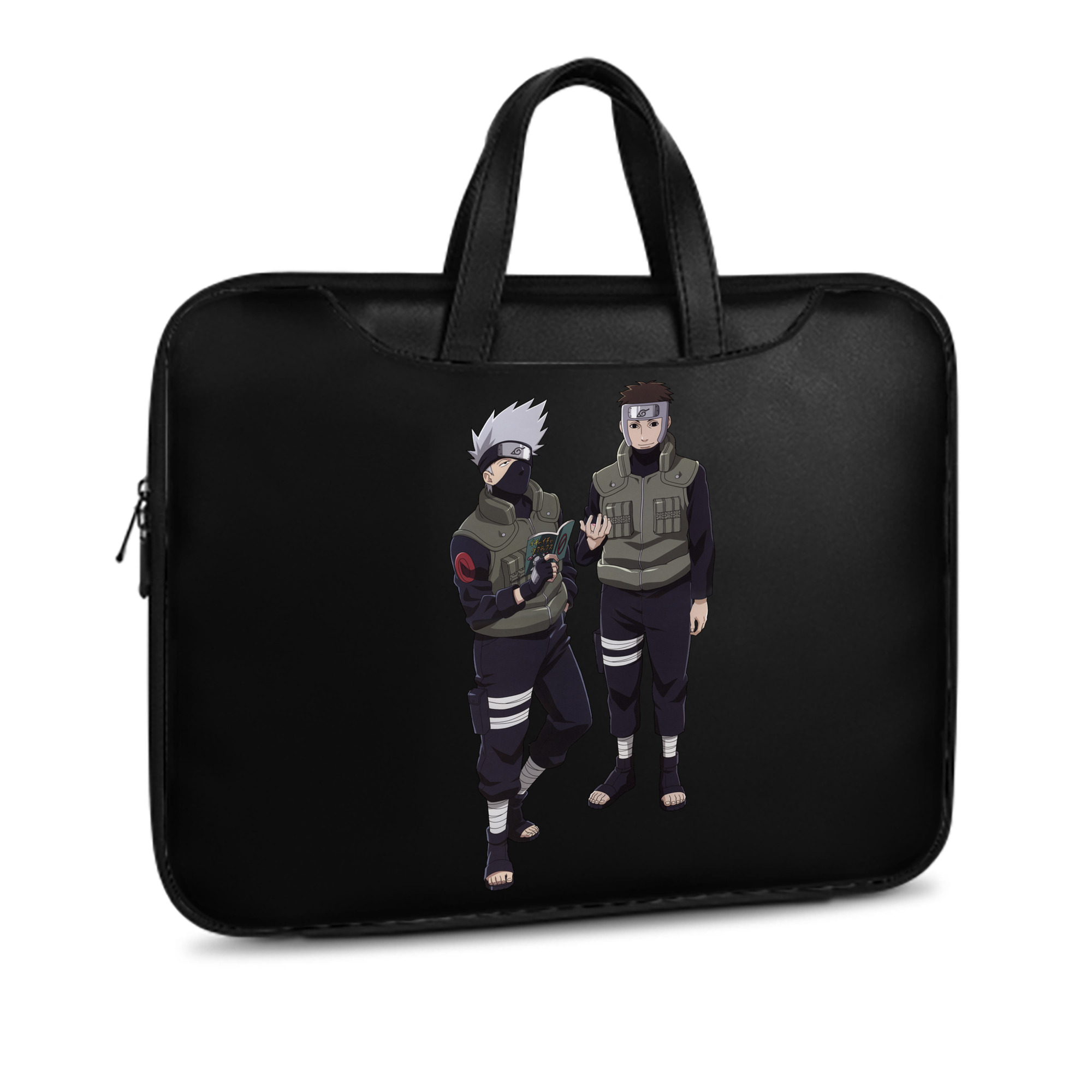 （画像用） NARUTO -ナルト- はたけ カカシ Hatake Kakashi レザーラップトップバッグ　ノートパソコンケース