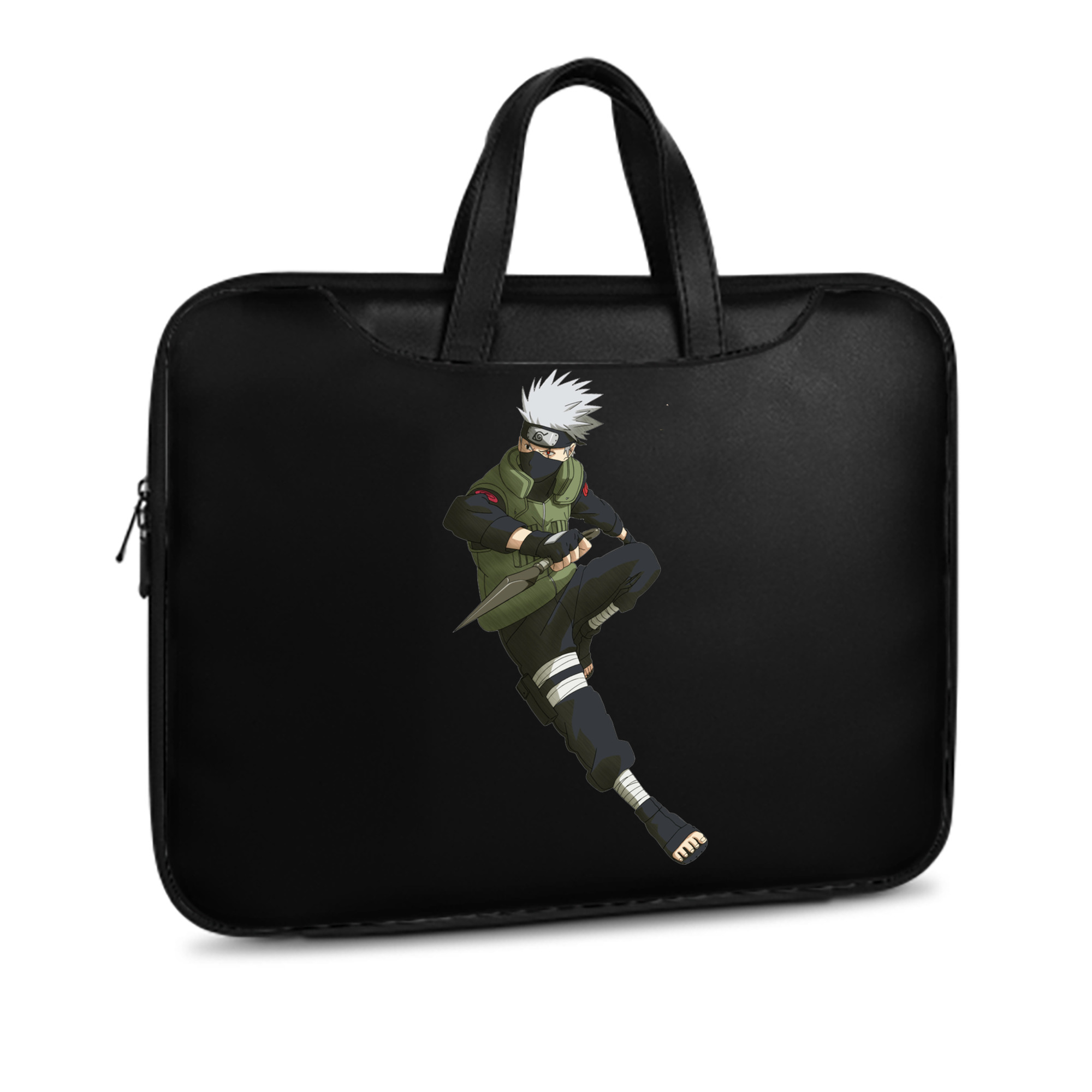 （画像用） NARUTO -ナルト- はたけ カカシ Hatake Kakashi レザーラップトップバッグ　ノートパソコンケース