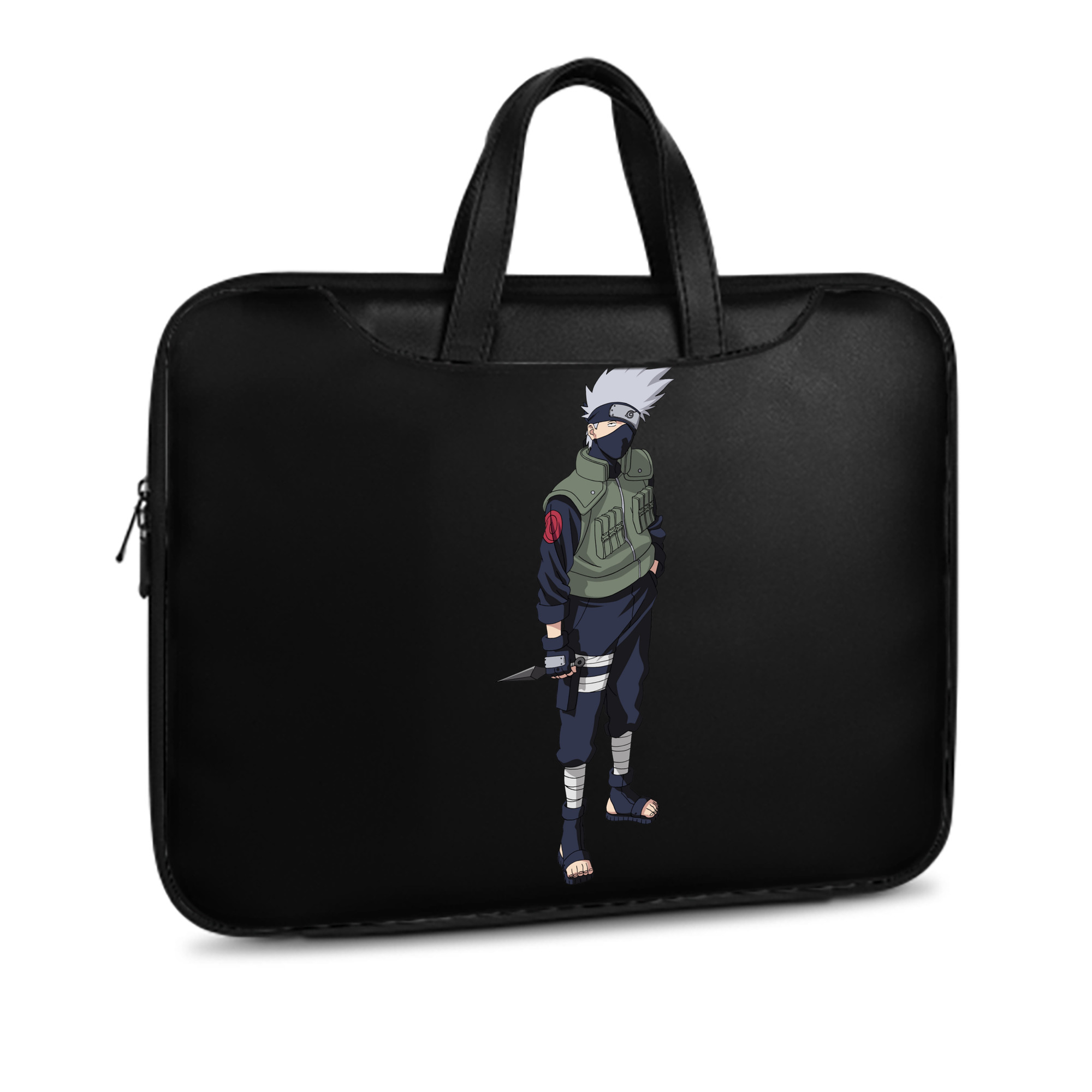 （画像用） NARUTO -ナルト- はたけ カカシ Hatake Kakashi レザーラップトップバッグ　ノートパソコンケース