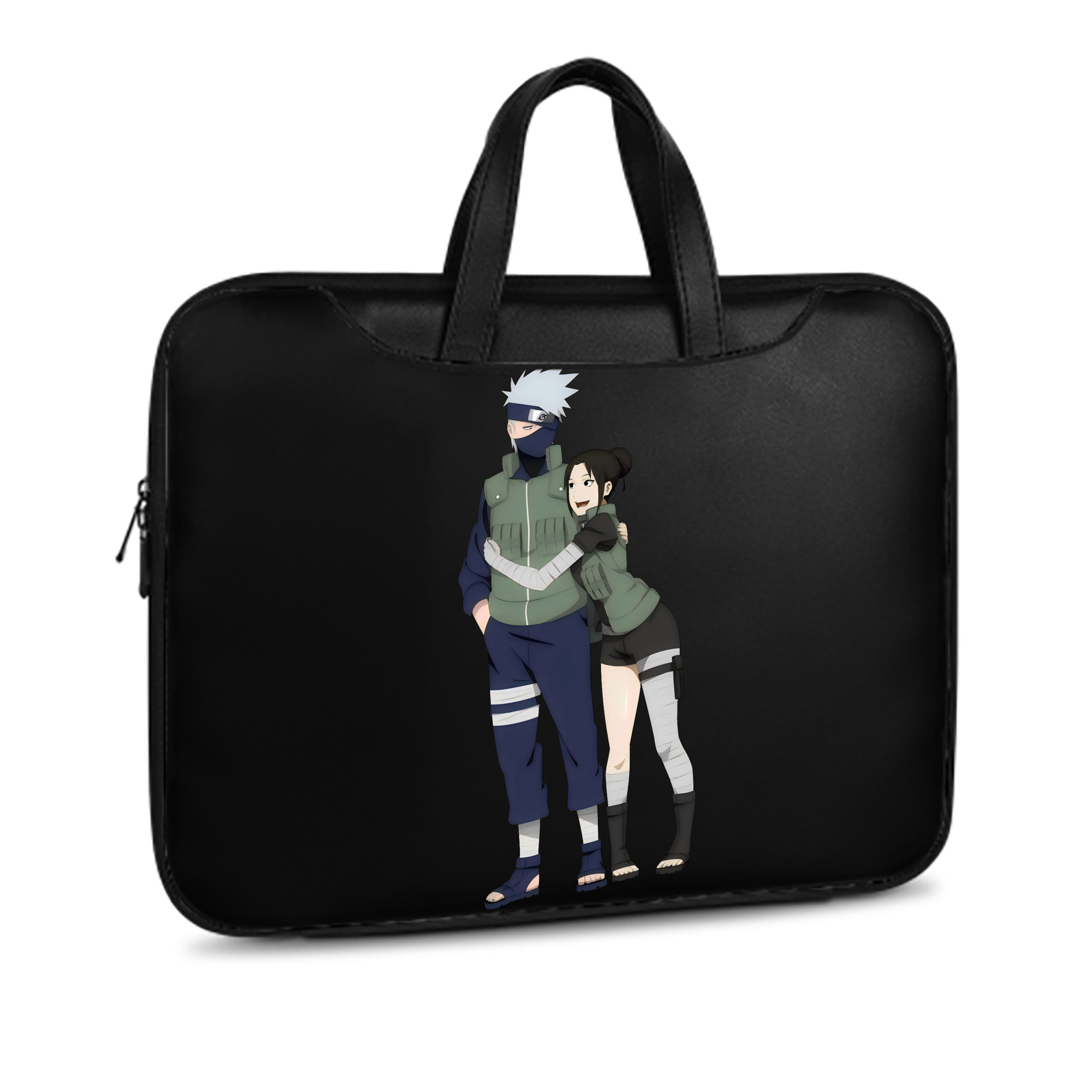 （画像用） NARUTO -ナルト- はたけ カカシ Hatake Kakashi レザーラップトップバッグ　ノートパソコンケース