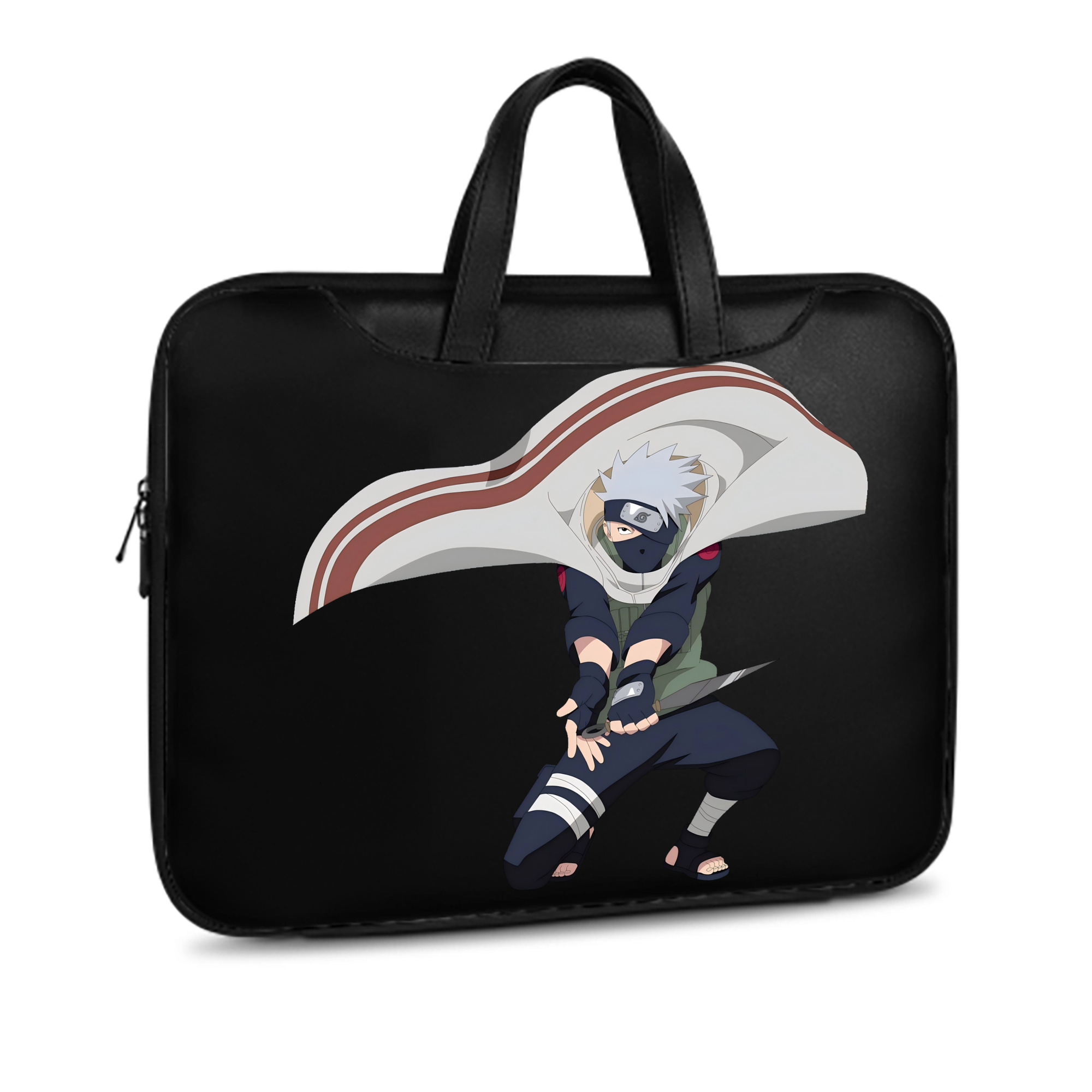 （画像用） NARUTO -ナルト- はたけ カカシ Hatake Kakashi レザーラップトップバッグ　ノートパソコンケース