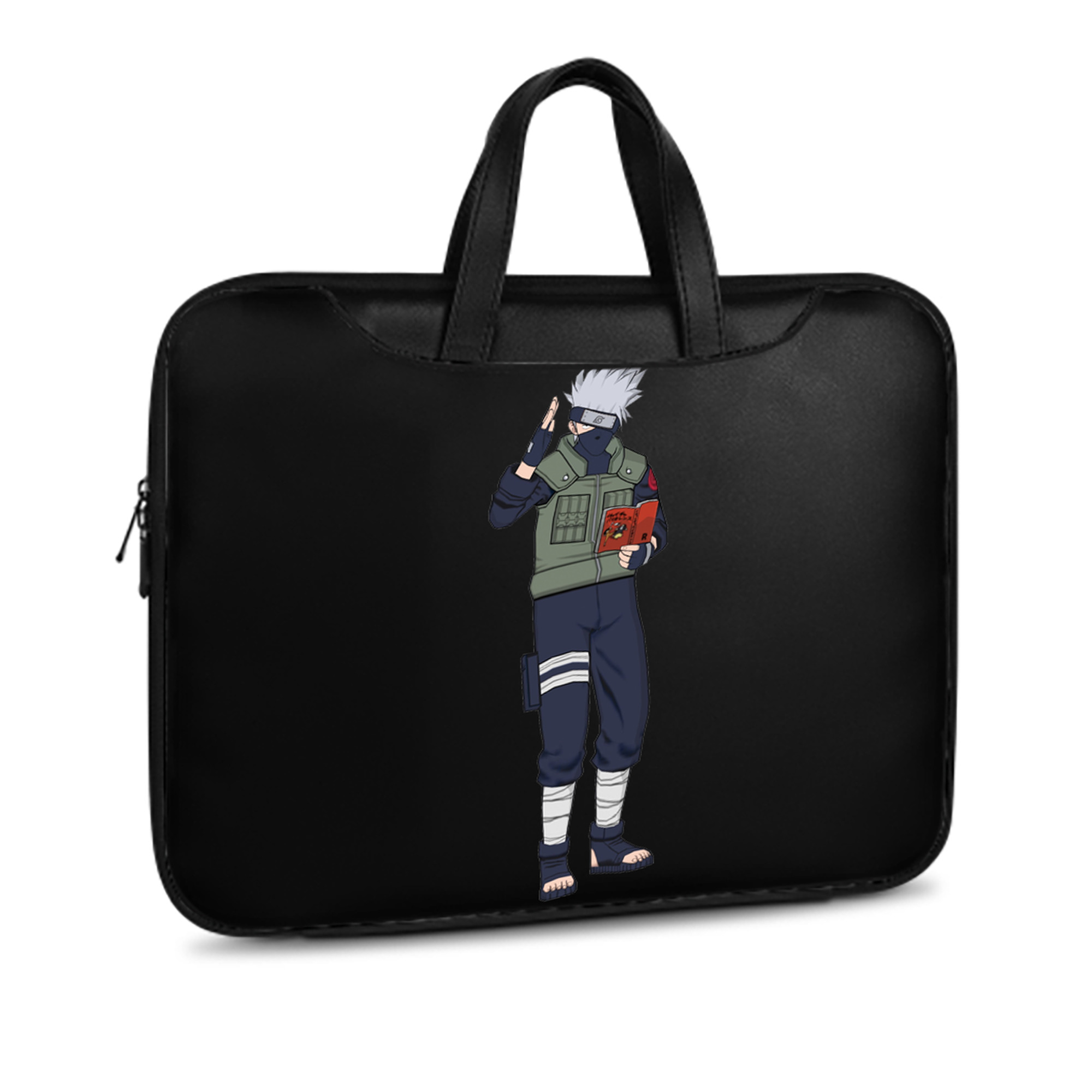 （画像用） NARUTO -ナルト- はたけ カカシ Hatake Kakashi レザーラップトップバッグ　ノートパソコンケース