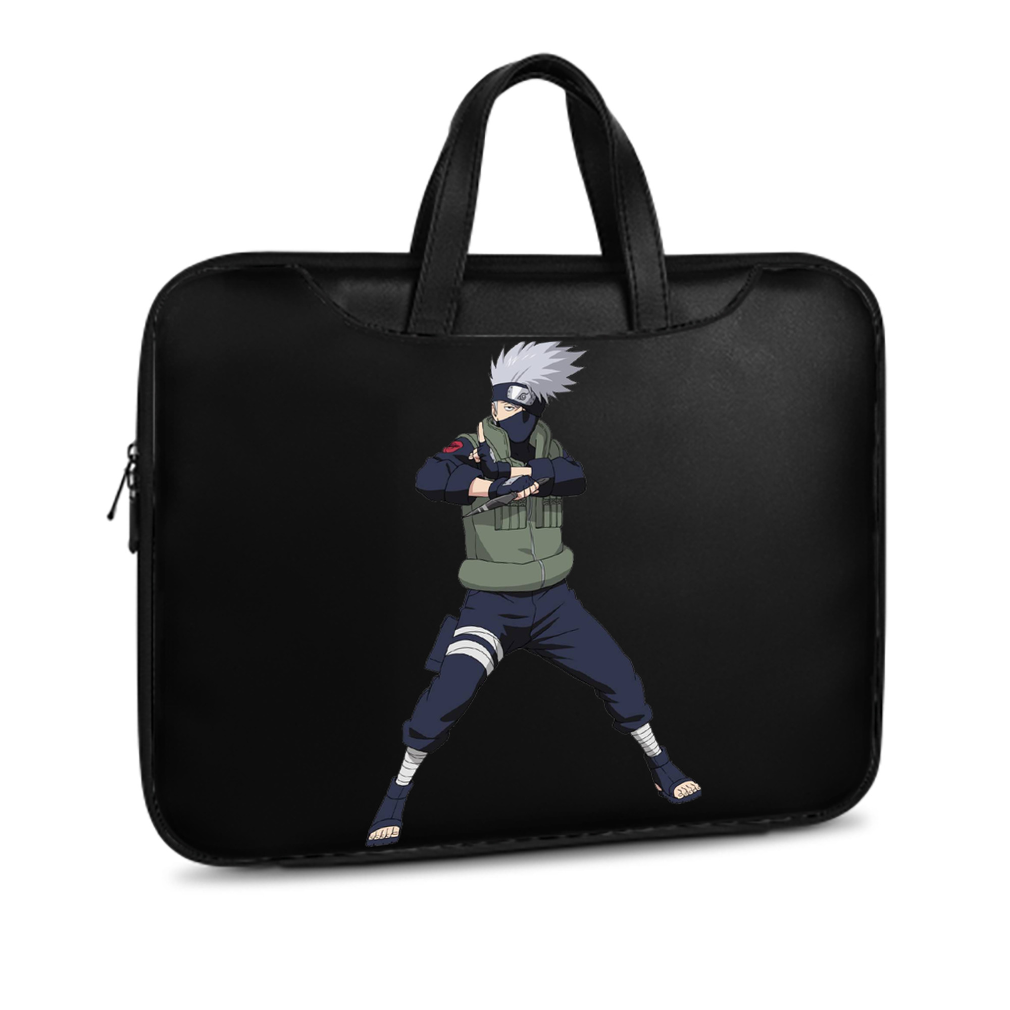 （画像用） NARUTO -ナルト- はたけ カカシ Hatake Kakashi レザーラップトップバッグ　ノートパソコンケース
