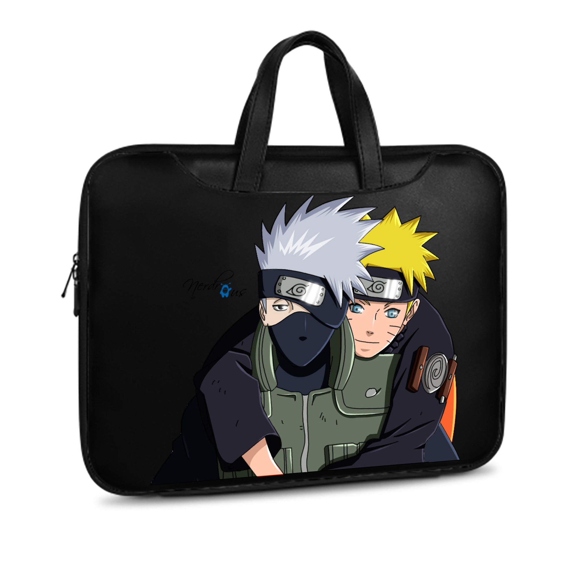 （画像用） NARUTO -ナルト- はたけ カカシ Hatake Kakashi レザーラップトップバッグ　ノートパソコンケース