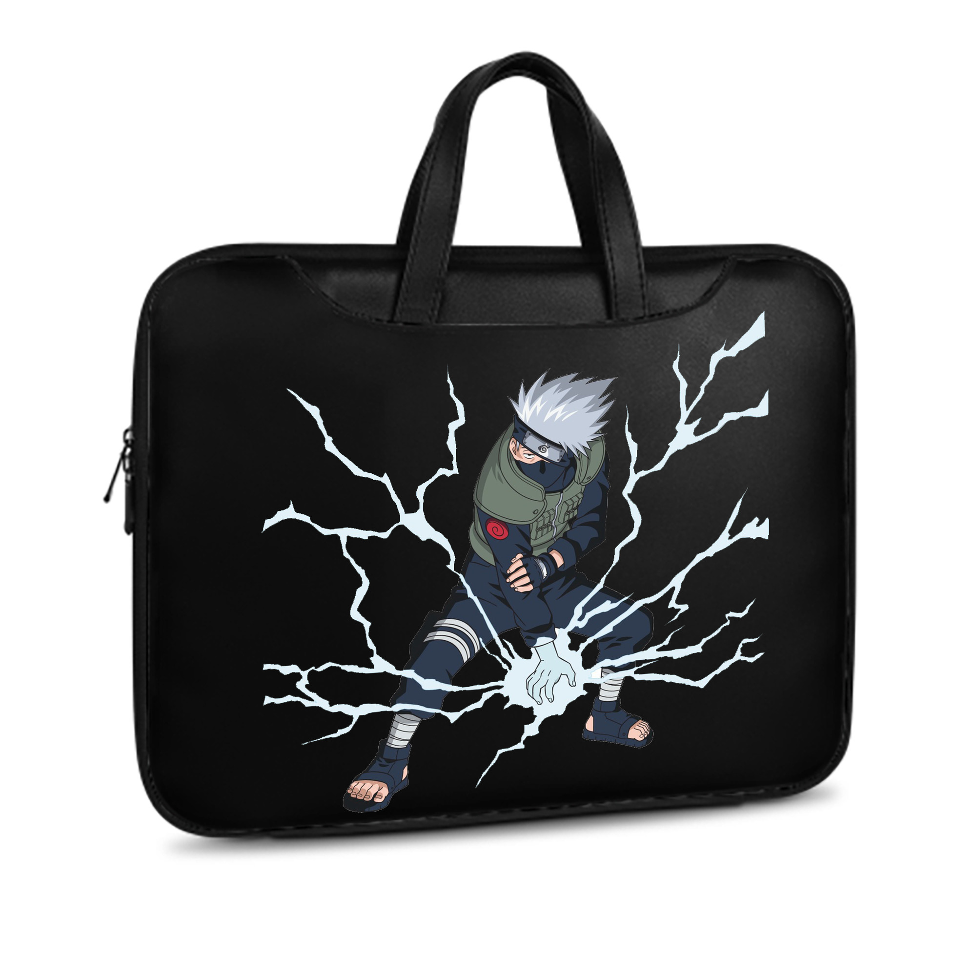 （画像用） NARUTO -ナルト- はたけ カカシ Hatake Kakashi レザーラップトップバッグ　ノートパソコンケース