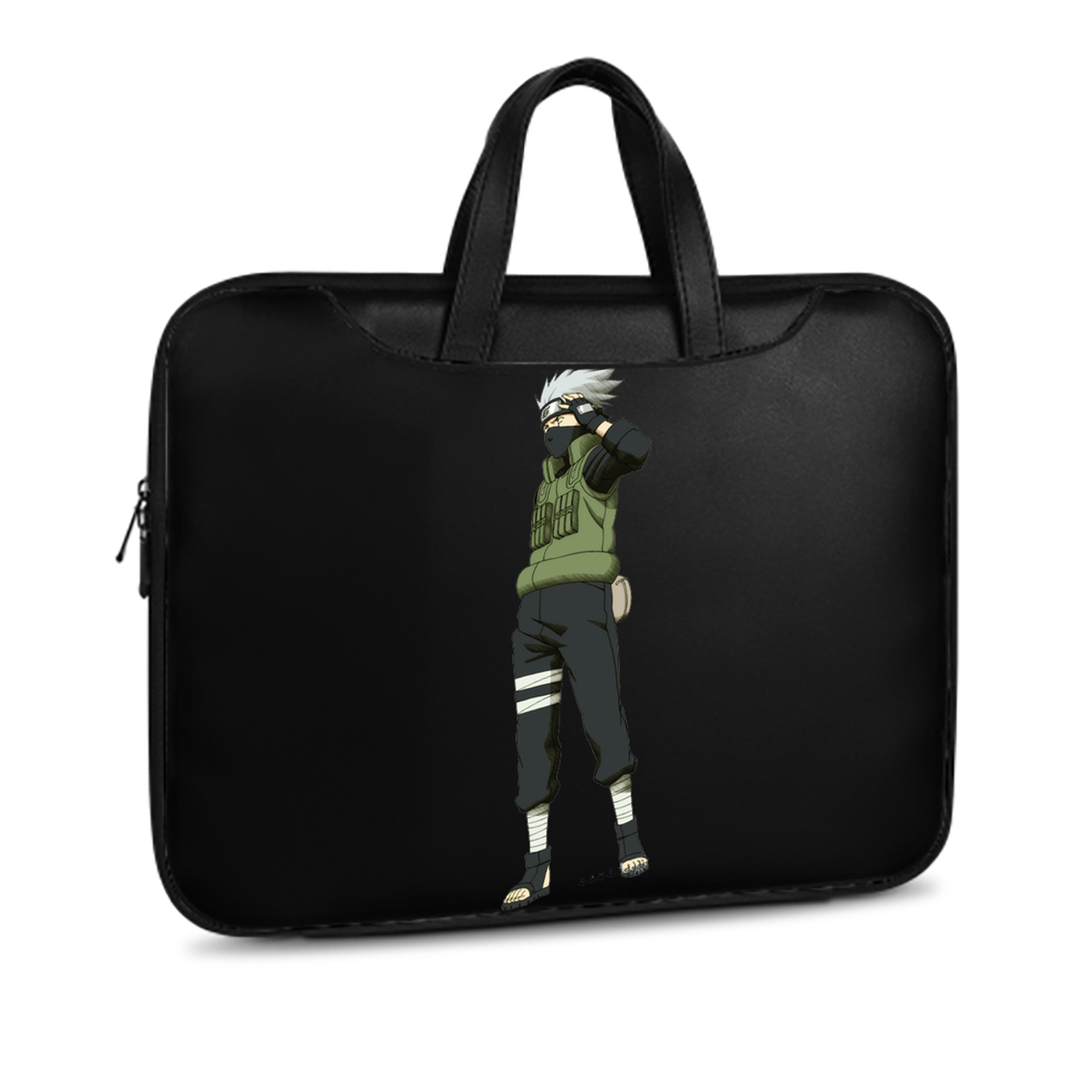 （画像用） NARUTO -ナルト- はたけ カカシ Hatake Kakashi レザーラップトップバッグ　ノートパソコンケース