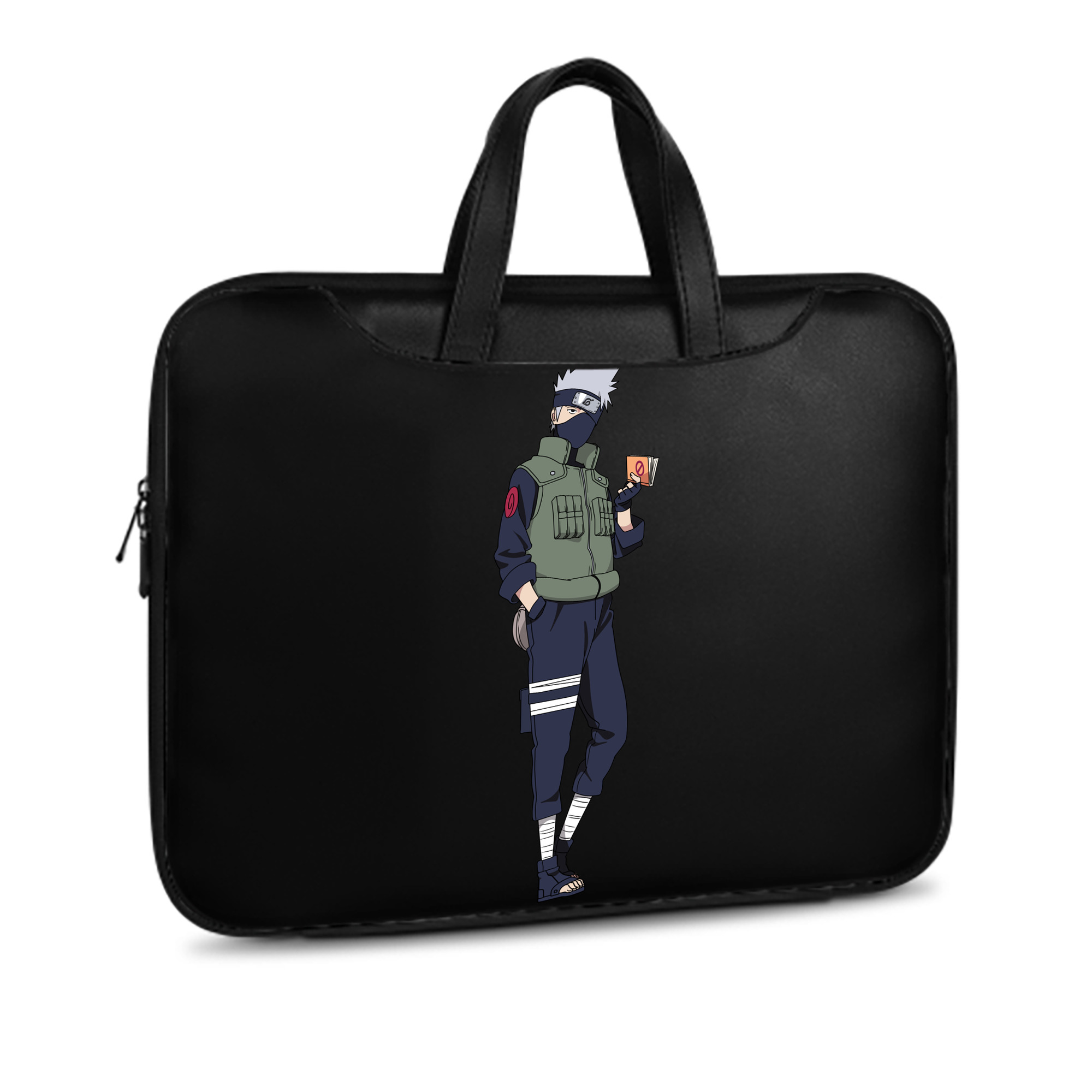 （画像用） NARUTO -ナルト- はたけ カカシ Hatake Kakashi レザーラップトップバッグ　ノートパソコンケース