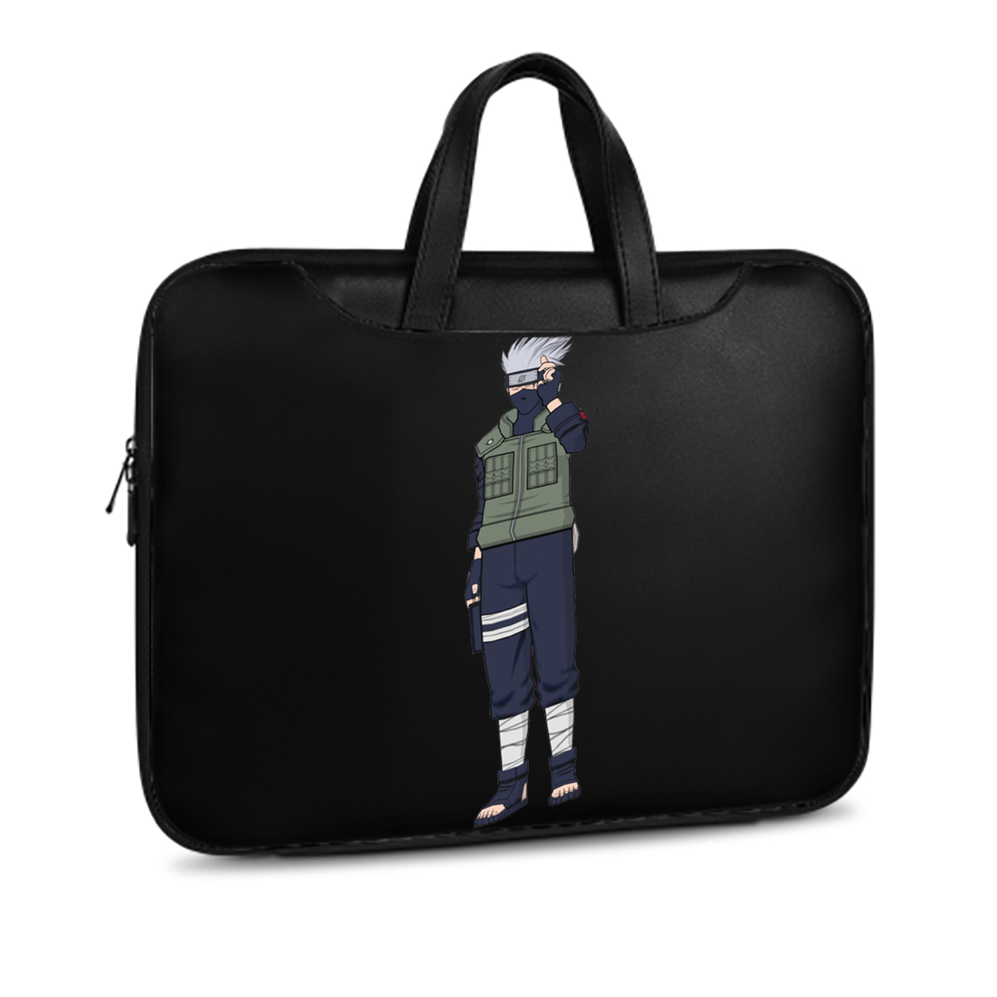 （画像用） NARUTO -ナルト- はたけ カカシ Hatake Kakashi レザーラップトップバッグ　ノートパソコンケース