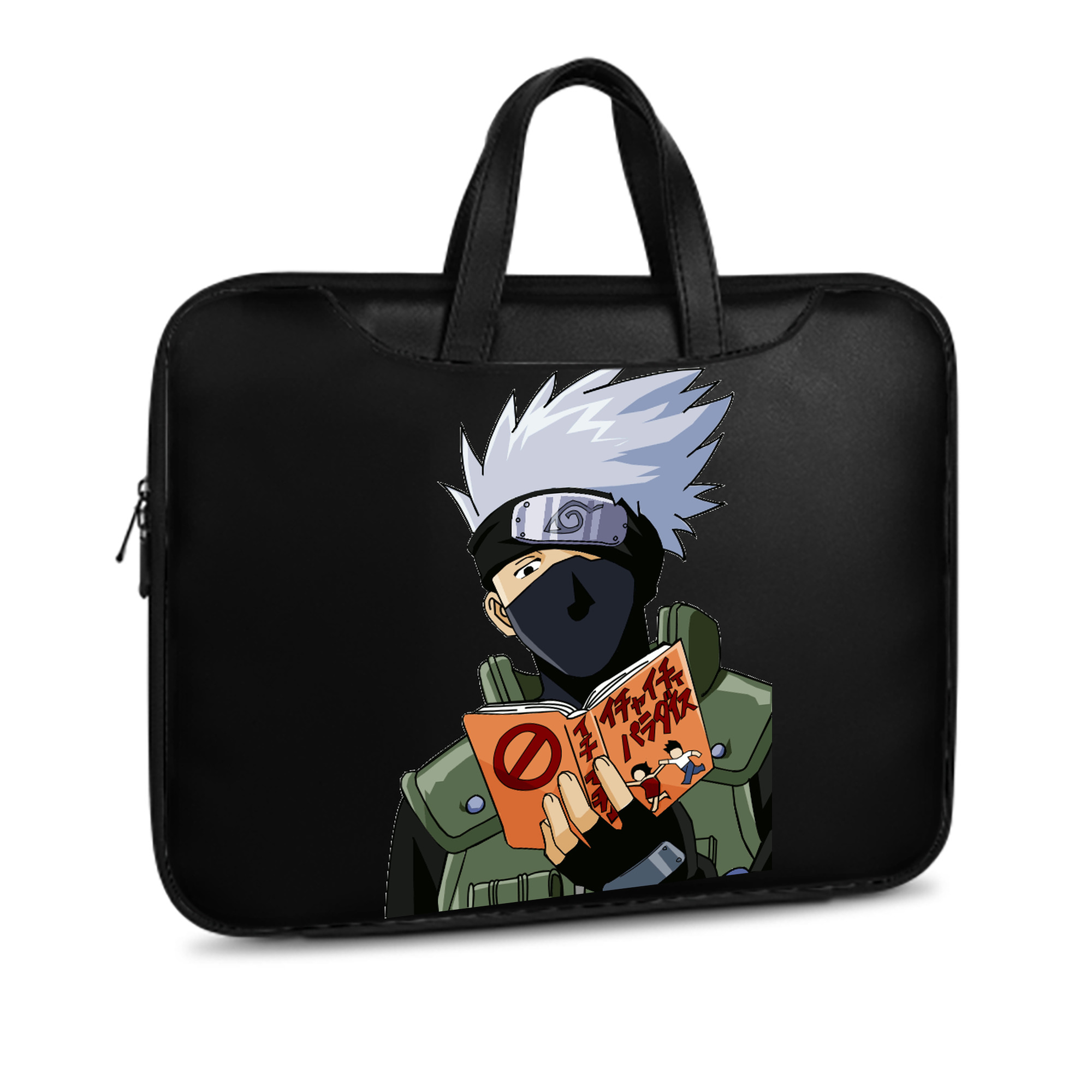 （画像用） NARUTO -ナルト- はたけ カカシ Hatake Kakashi レザーラップトップバッグ　ノートパソコンケース