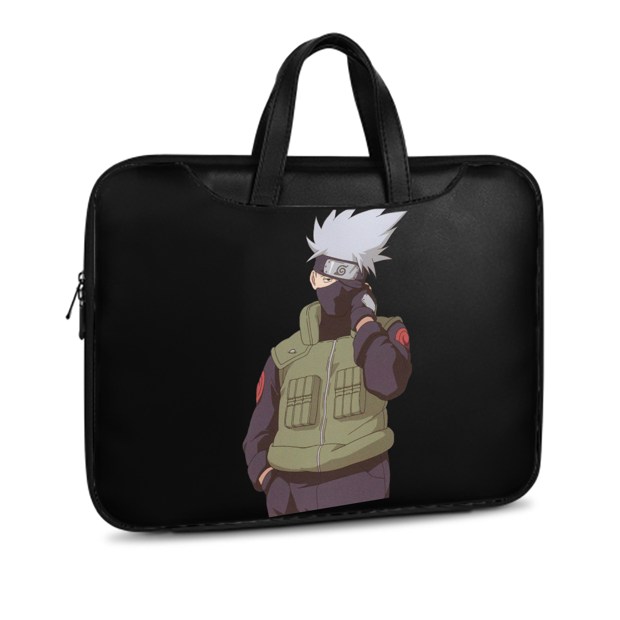 （画像用） NARUTO -ナルト- はたけ カカシ Hatake Kakashi レザーラップトップバッグ　ノートパソコンケース