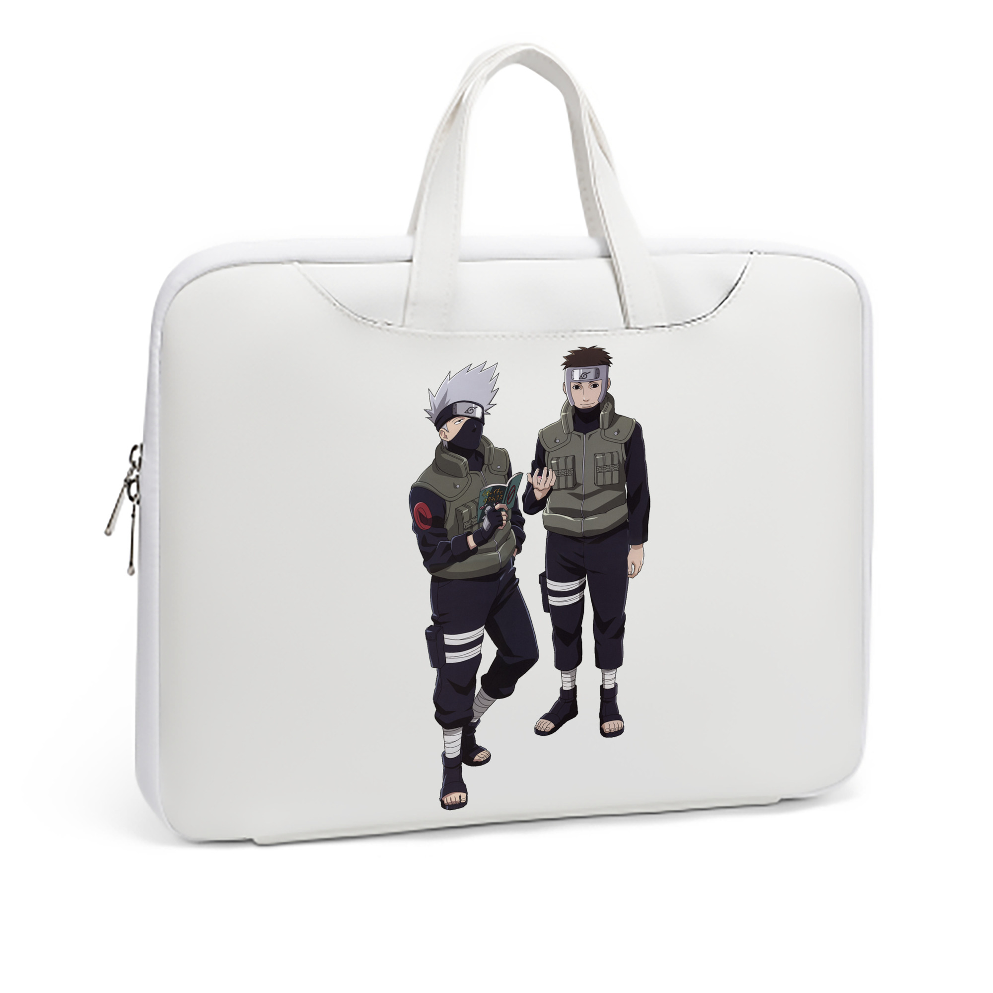 （画像用） NARUTO -ナルト- はたけ カカシ Hatake Kakashi レザーラップトップバッグ　ノートパソコンケース