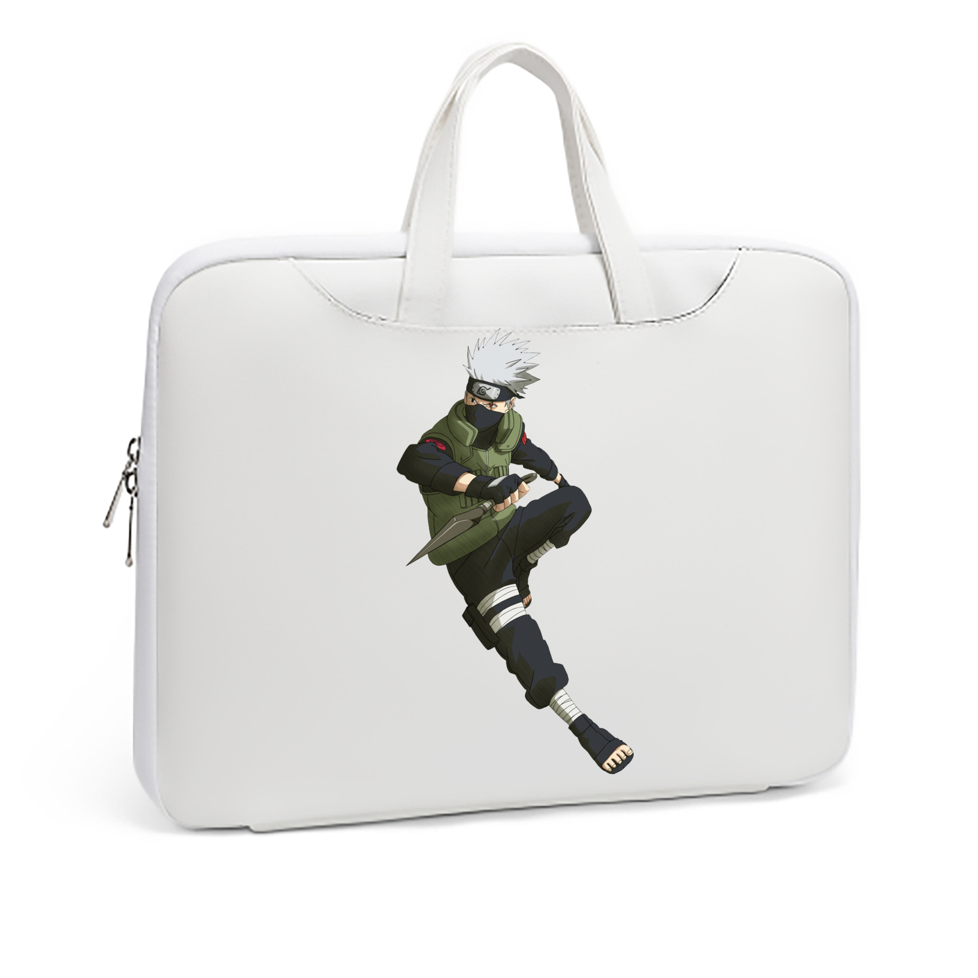 （画像用） NARUTO -ナルト- はたけ カカシ Hatake Kakashi レザーラップトップバッグ　ノートパソコンケース