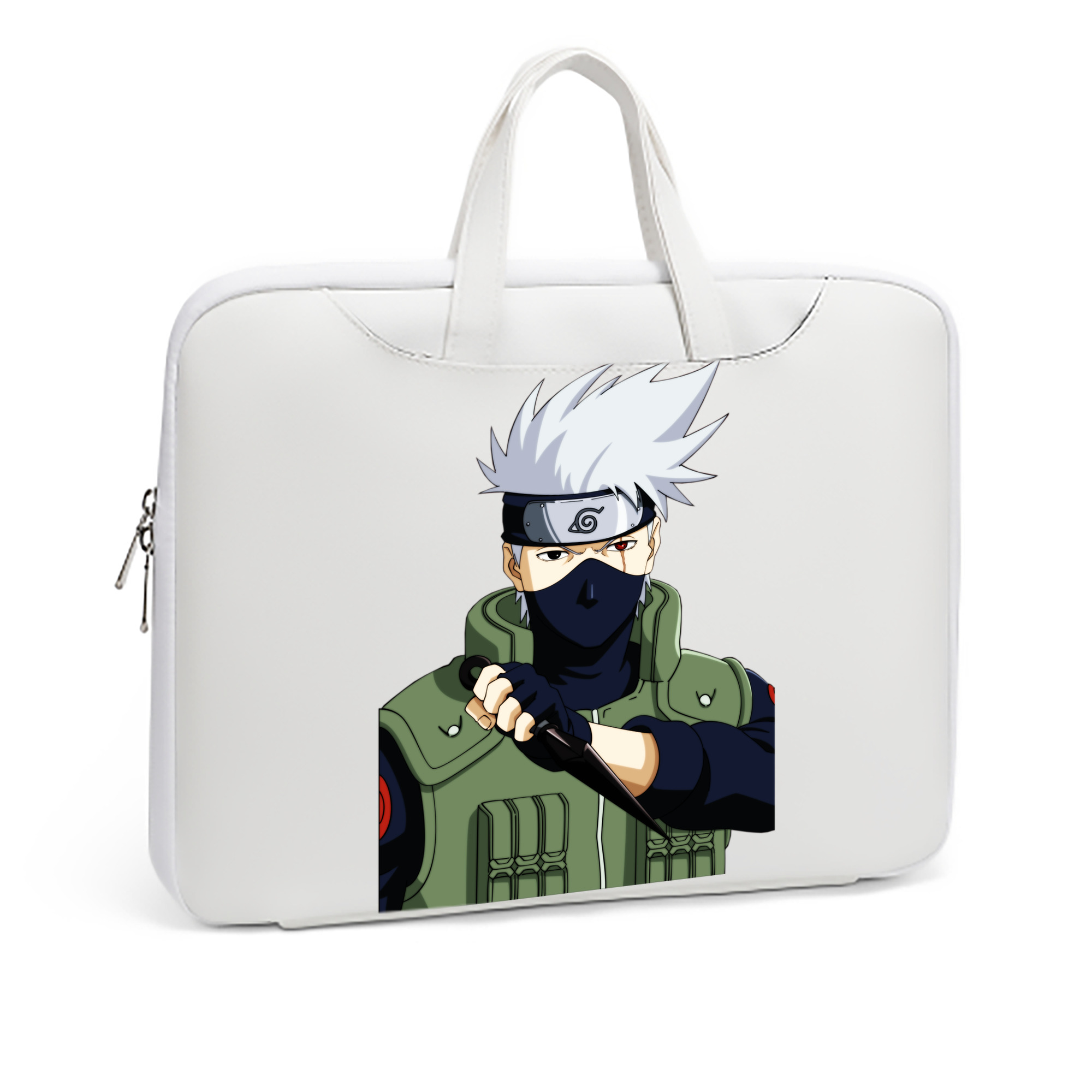 （画像用） NARUTO -ナルト- はたけ カカシ Hatake Kakashi レザーラップトップバッグ　ノートパソコンケース