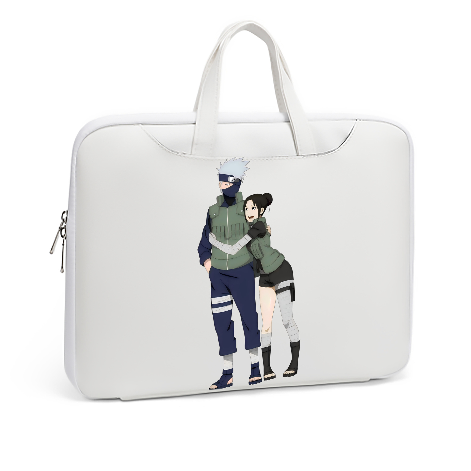 （画像用） NARUTO -ナルト- はたけ カカシ Hatake Kakashi レザーラップトップバッグ　ノートパソコンケース
