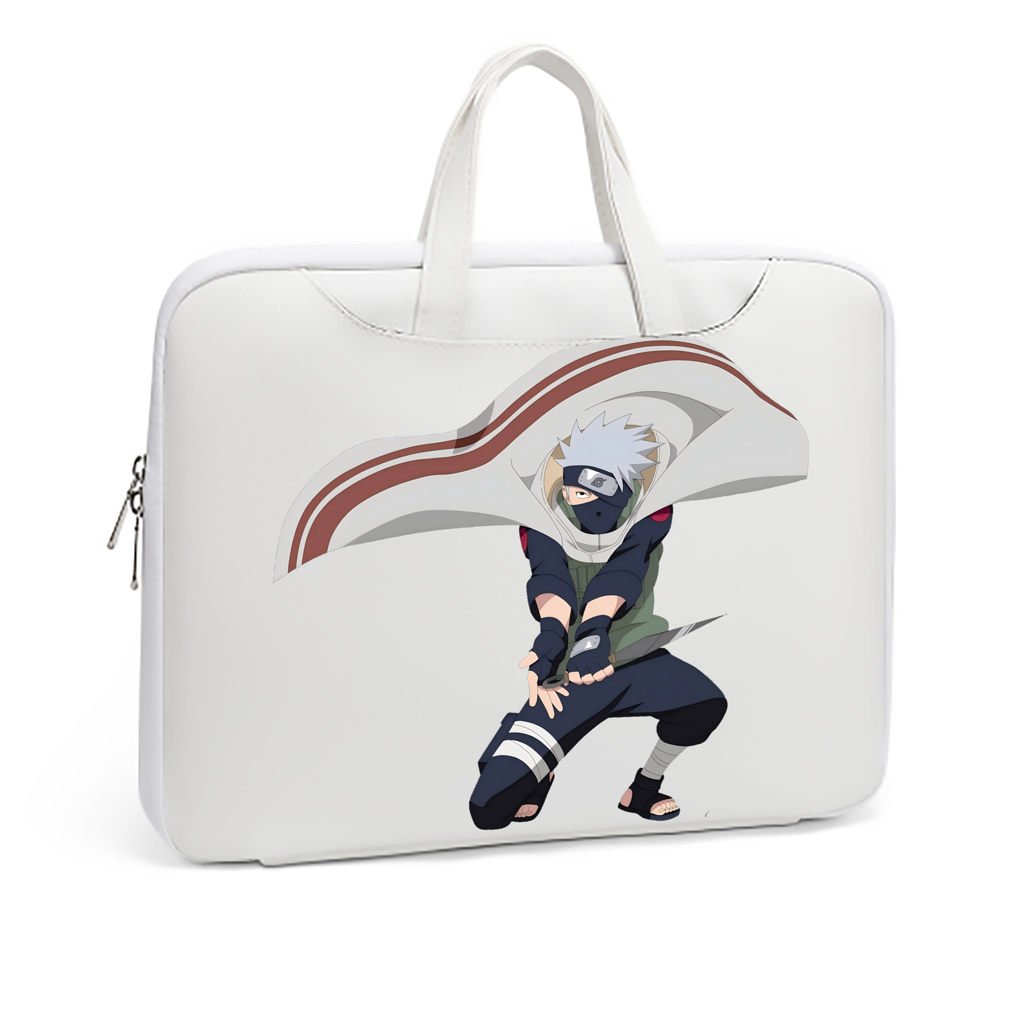 （画像用） NARUTO -ナルト- はたけ カカシ Hatake Kakashi レザーラップトップバッグ　ノートパソコンケース